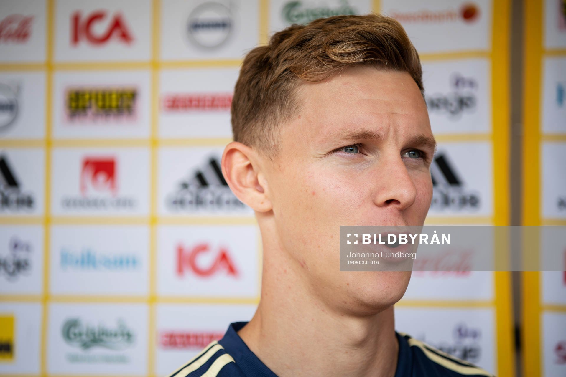Emil Krafth of the Swedish national football team