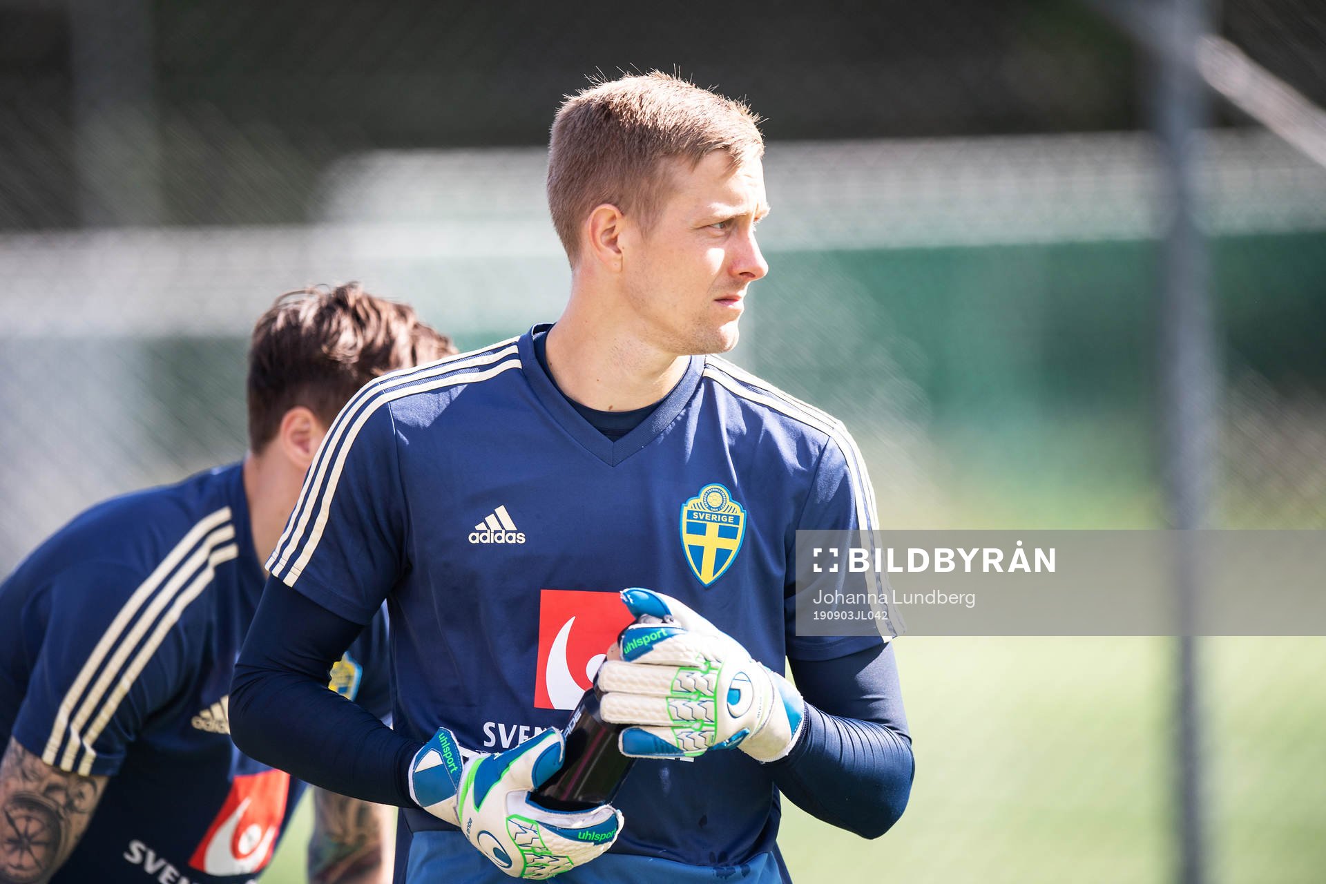 Goalkeeper Karl-Johan Johnsson of the Swedish national