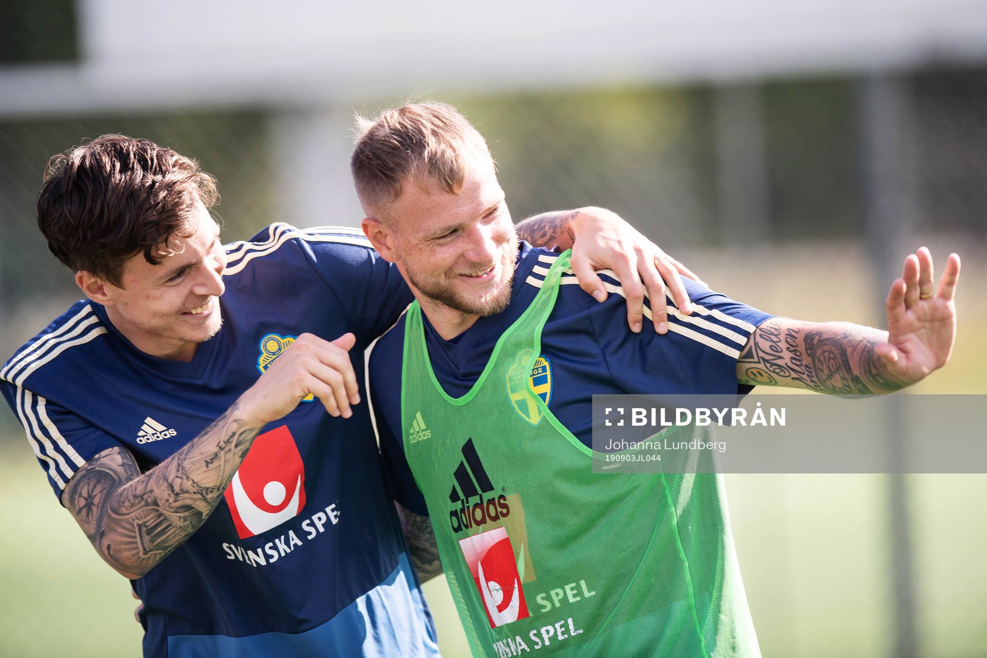 Victor Nilsson Lindelöf and John Guidetti of the Swedish