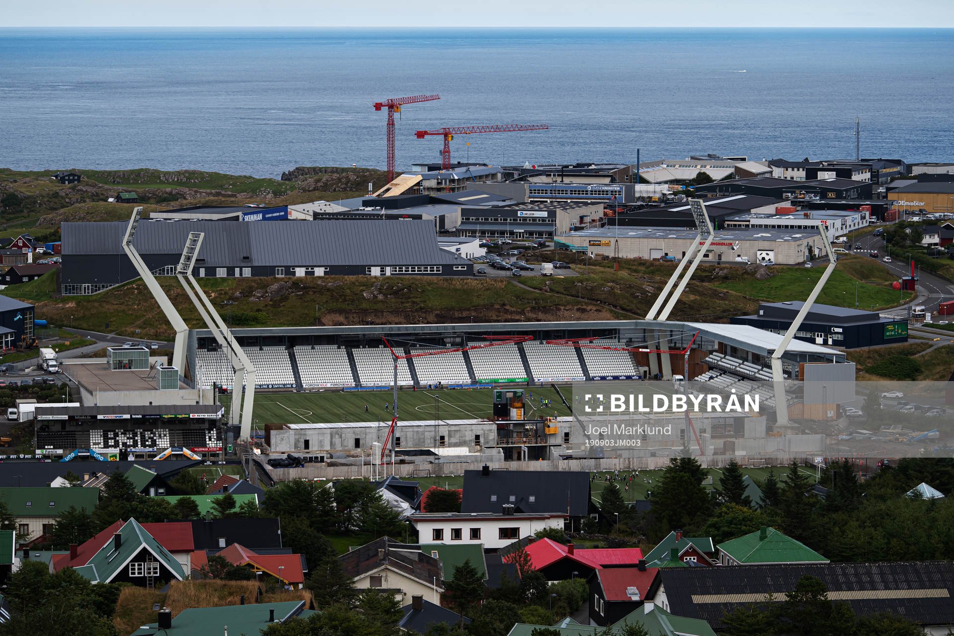 General view of Tórsvøllur Stadium where players of Faroe