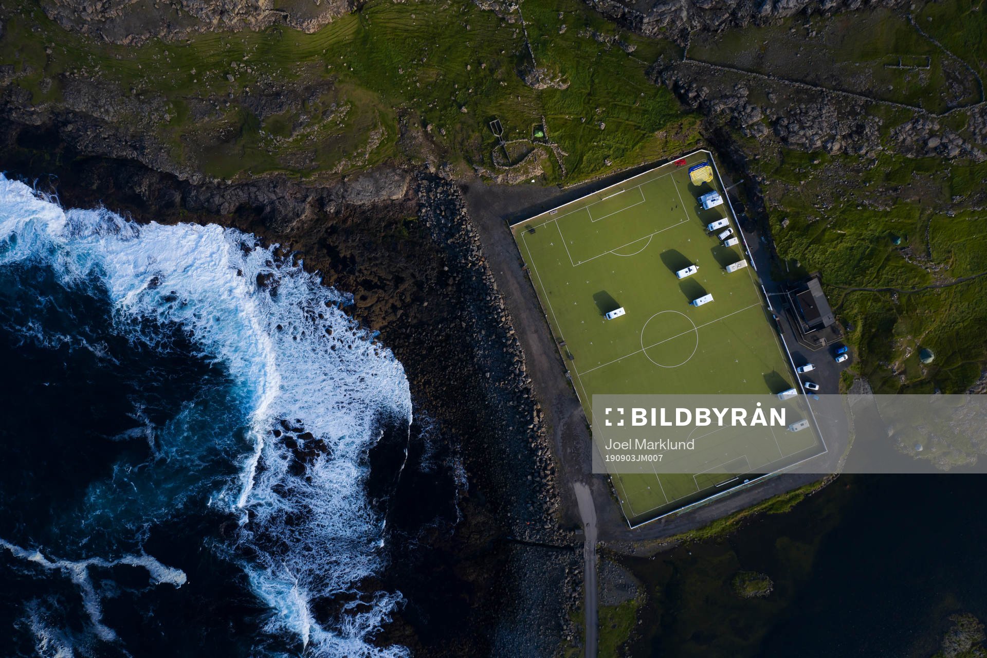 Caravans are parked