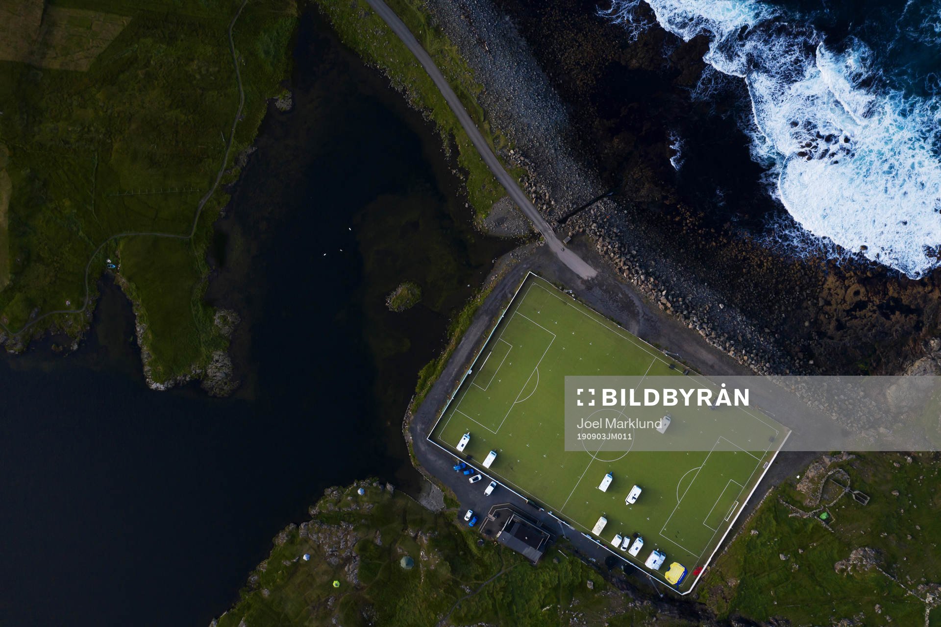 Caravans are parked