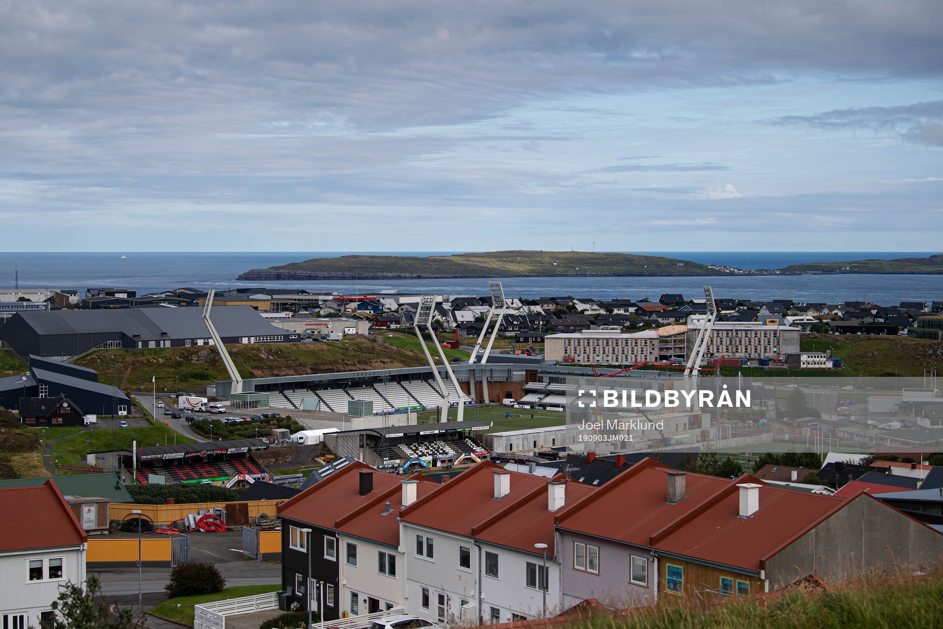 General view of Tórsvøllur Stadium where players of Faroe