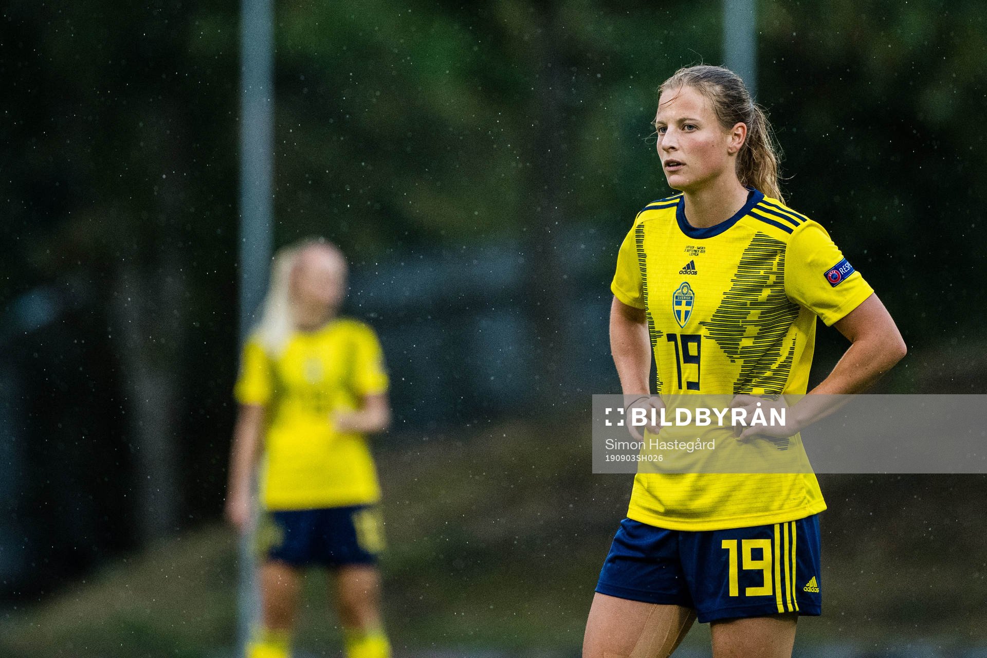 Anna Anvegård of Sweden looks dejected