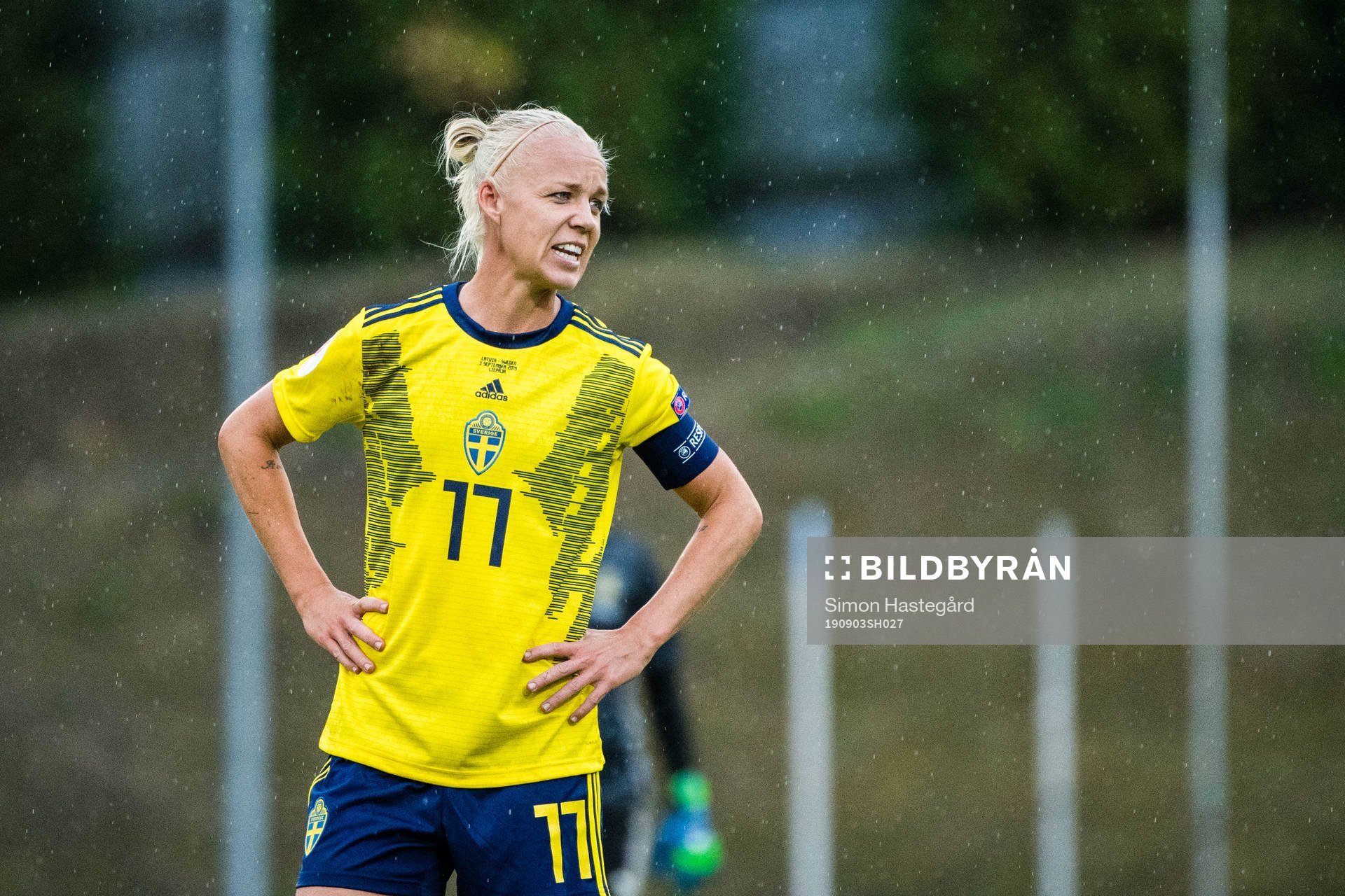 Caroline Seger of Sweden looks dejected