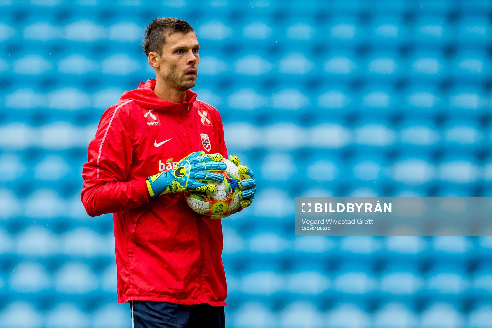 Goalkeeper Rune Almenning Jarstein of Norway