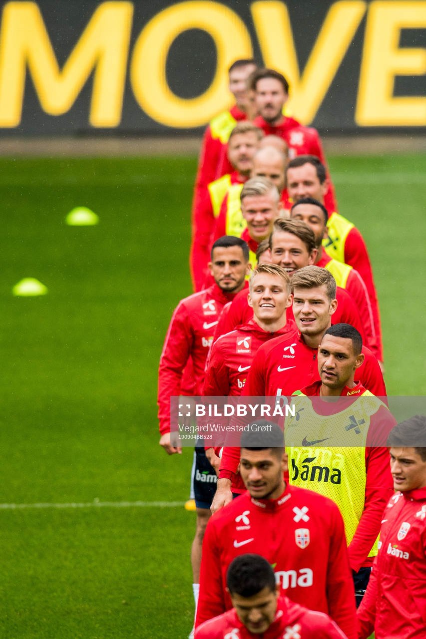 Martin Ødegaard, Alexander Sørloth and Ruben Gabrielsen