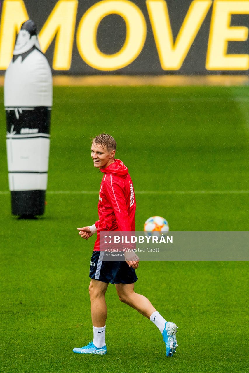 Martin Ødegaard of Norway during a training session on September 4, 2019 in Oslo.
