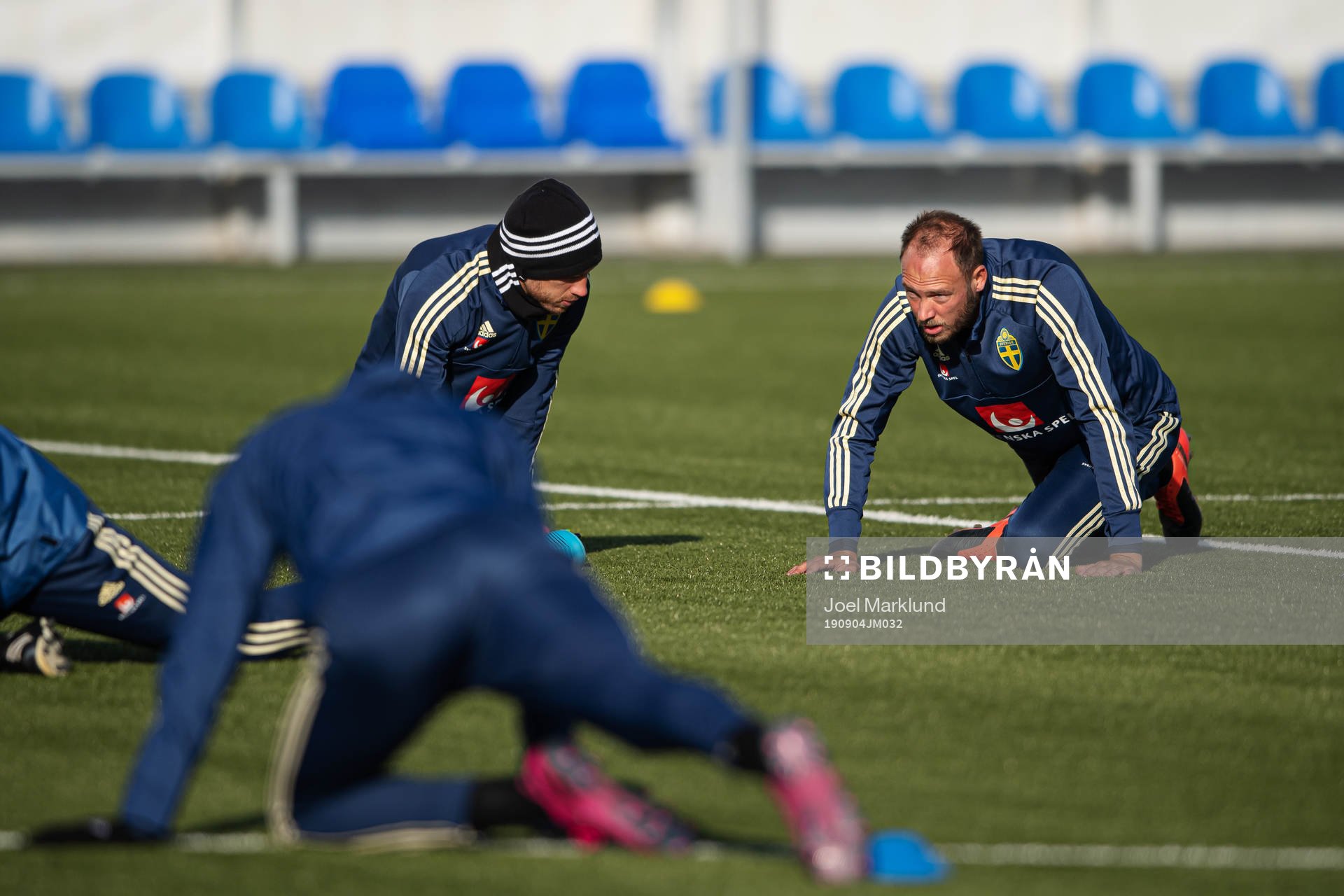 Andreas Granqvist (R) of the Swedish national football team