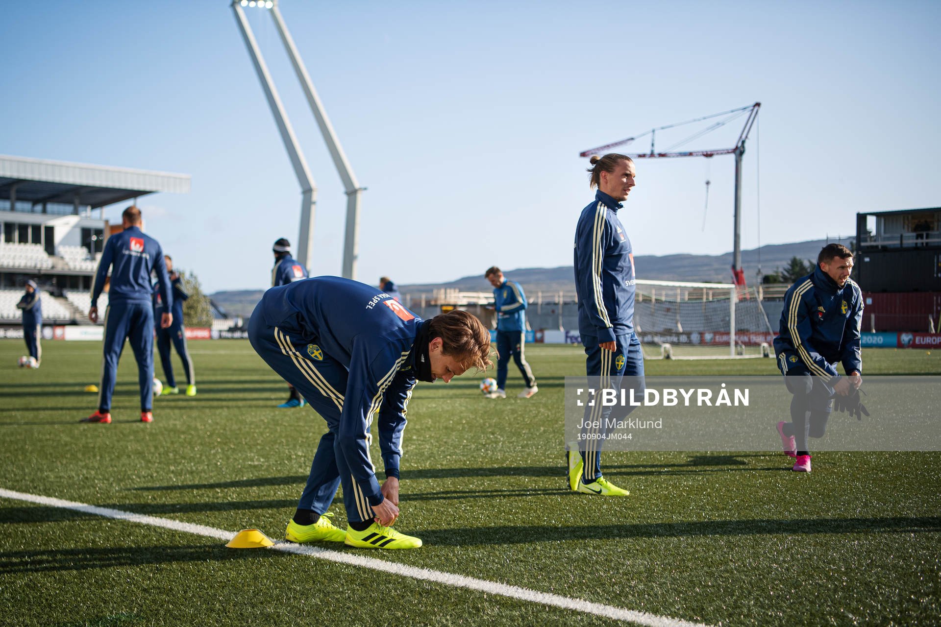 Albin Ekdal, Niklas Hult and Marcus Berg of the Swedish