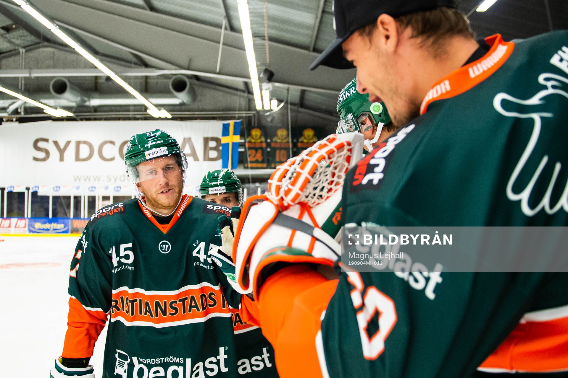 Kristianstads Fredrik Lindblom jublar med lagkamrater