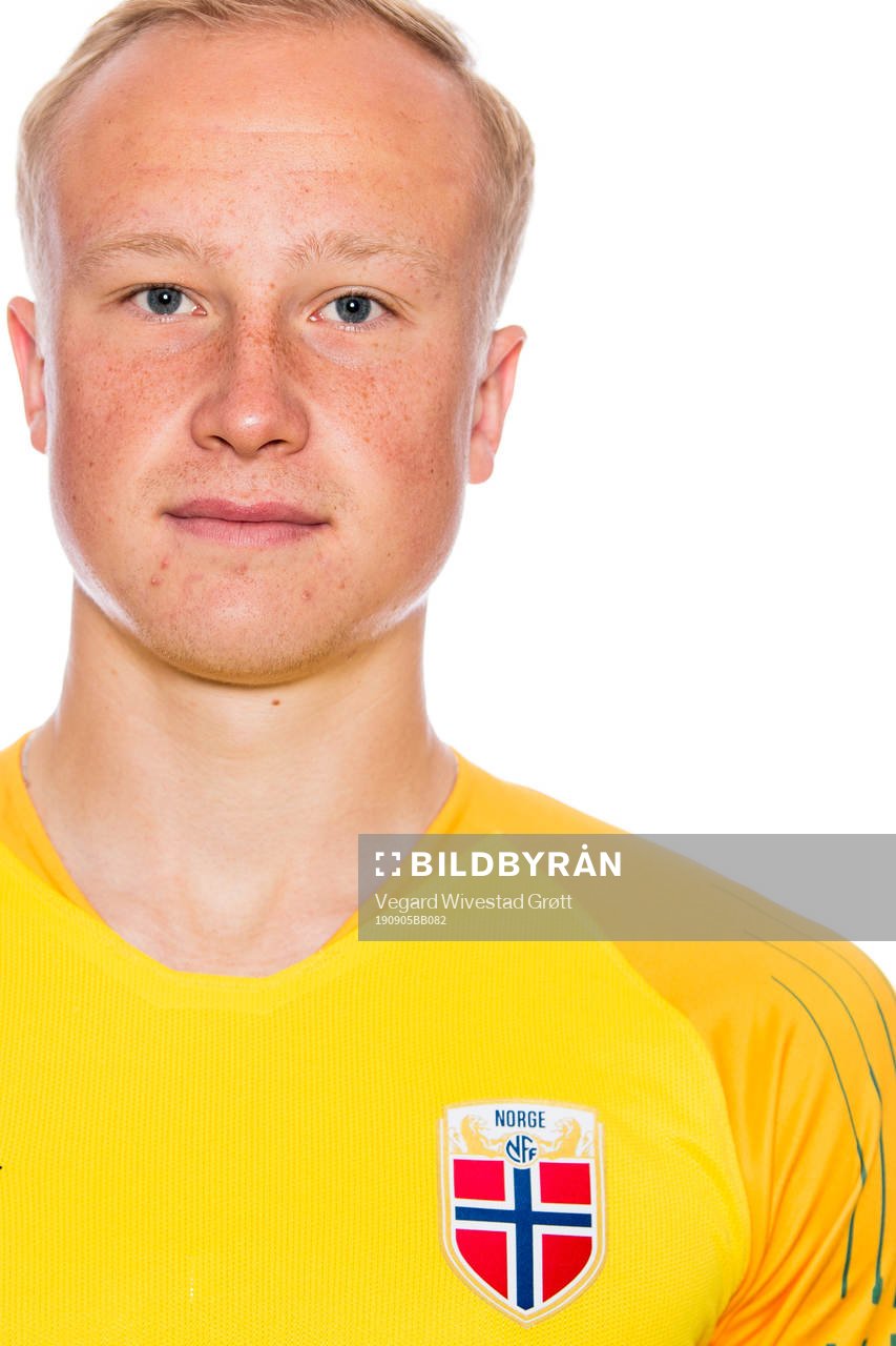 Goalkeeper Julian Faye Lund of Norway poses for a portrait