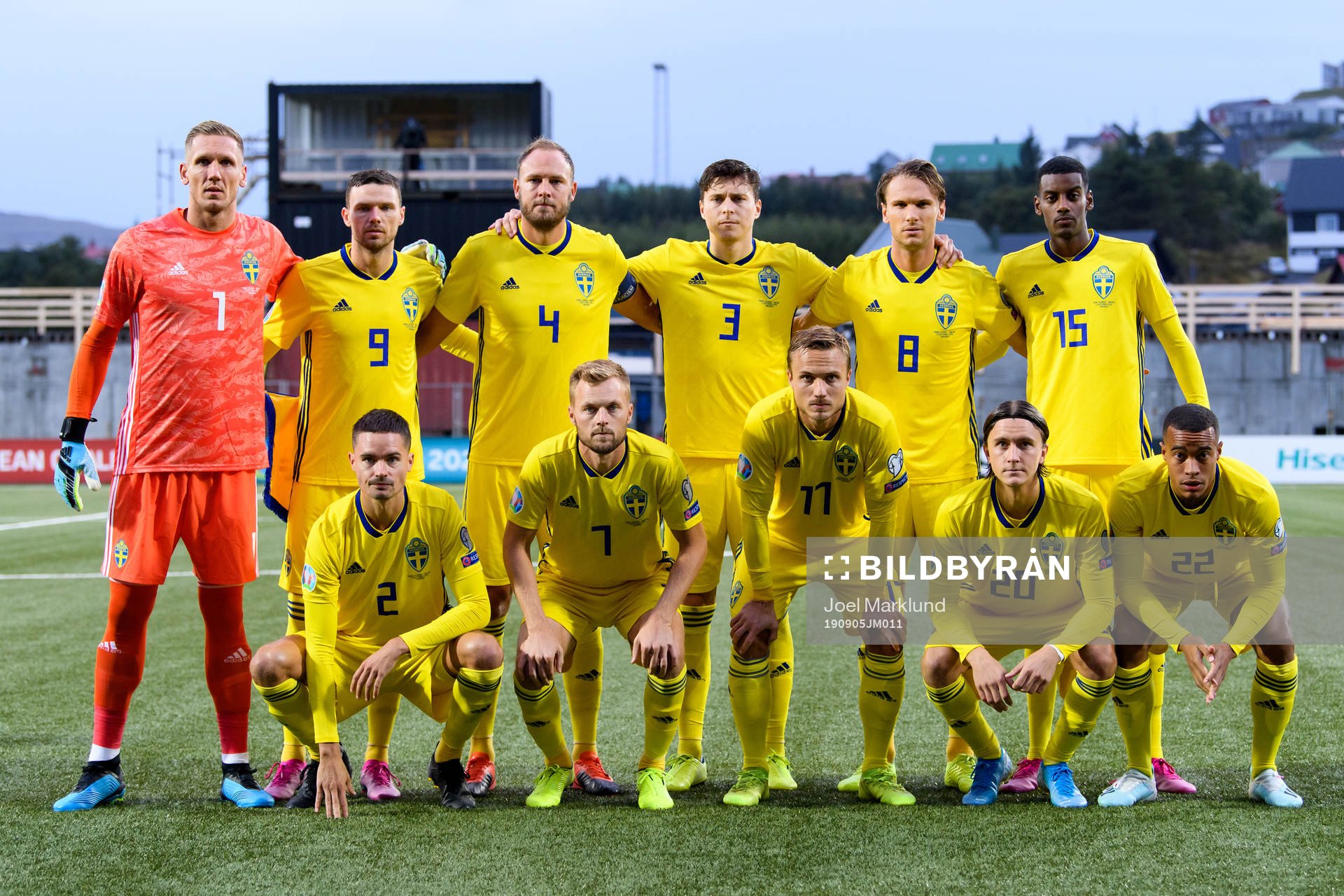 goalkeeper Robin Olsen, Marcus Berg, Andreas Granqvist,