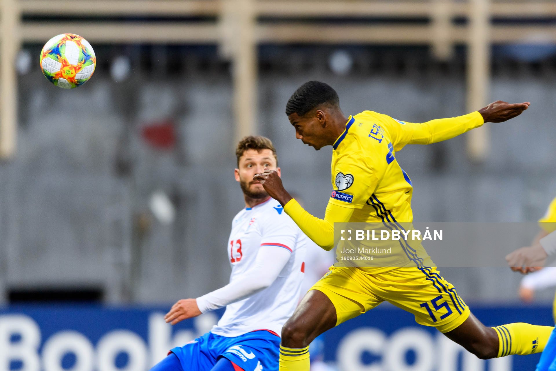 Alexander Isak of Sweden scores 0-1
