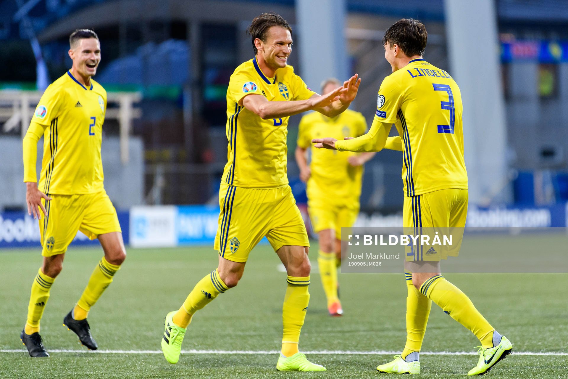 Mikael Lustig, Albin Ekdal and Victor Nilsson Lindelöf of