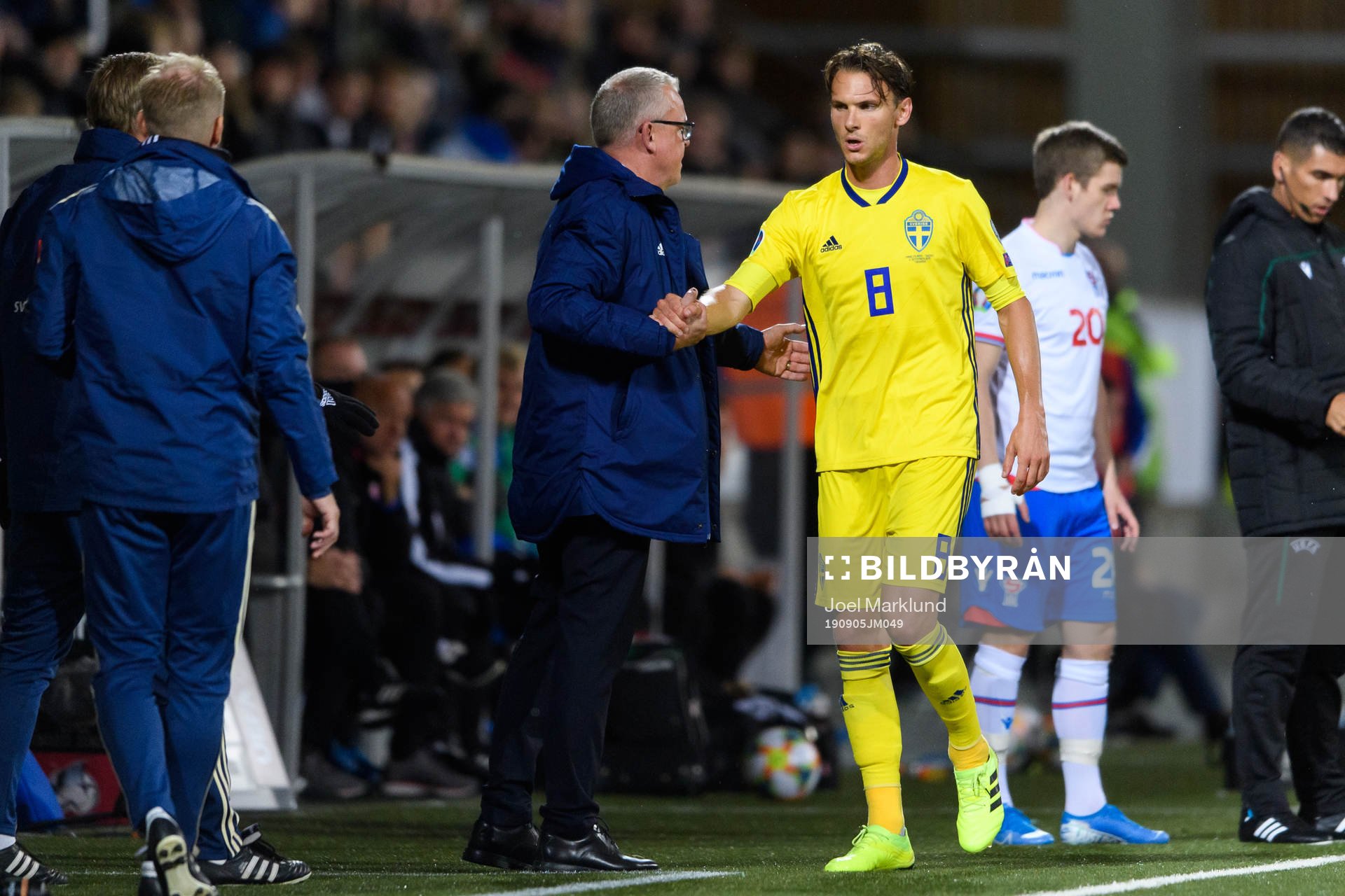 head coach of Sweden, Janne Andersson and Albin Ekdal