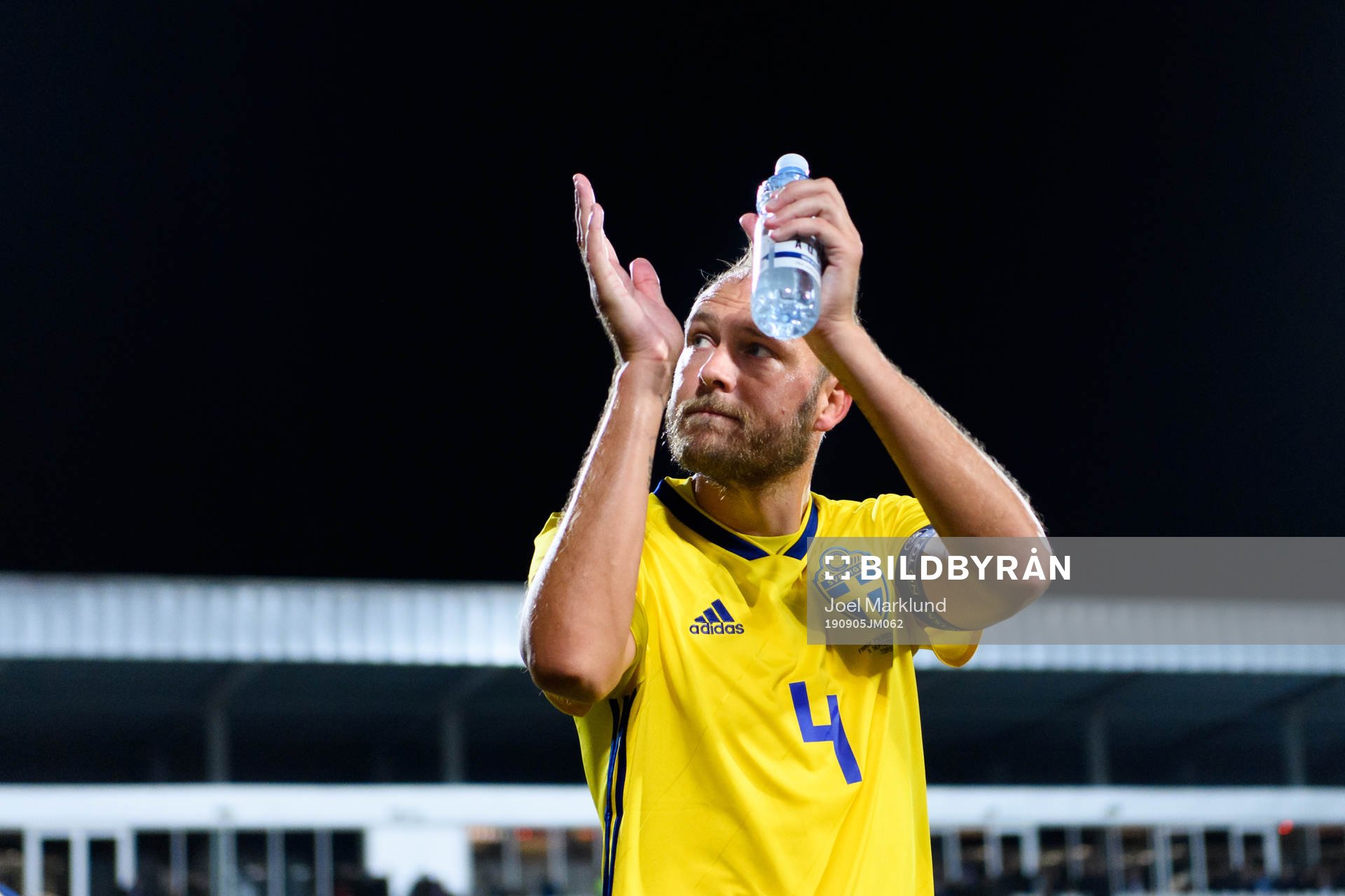 Andreas Granqvist of Sweden give his thanks to the