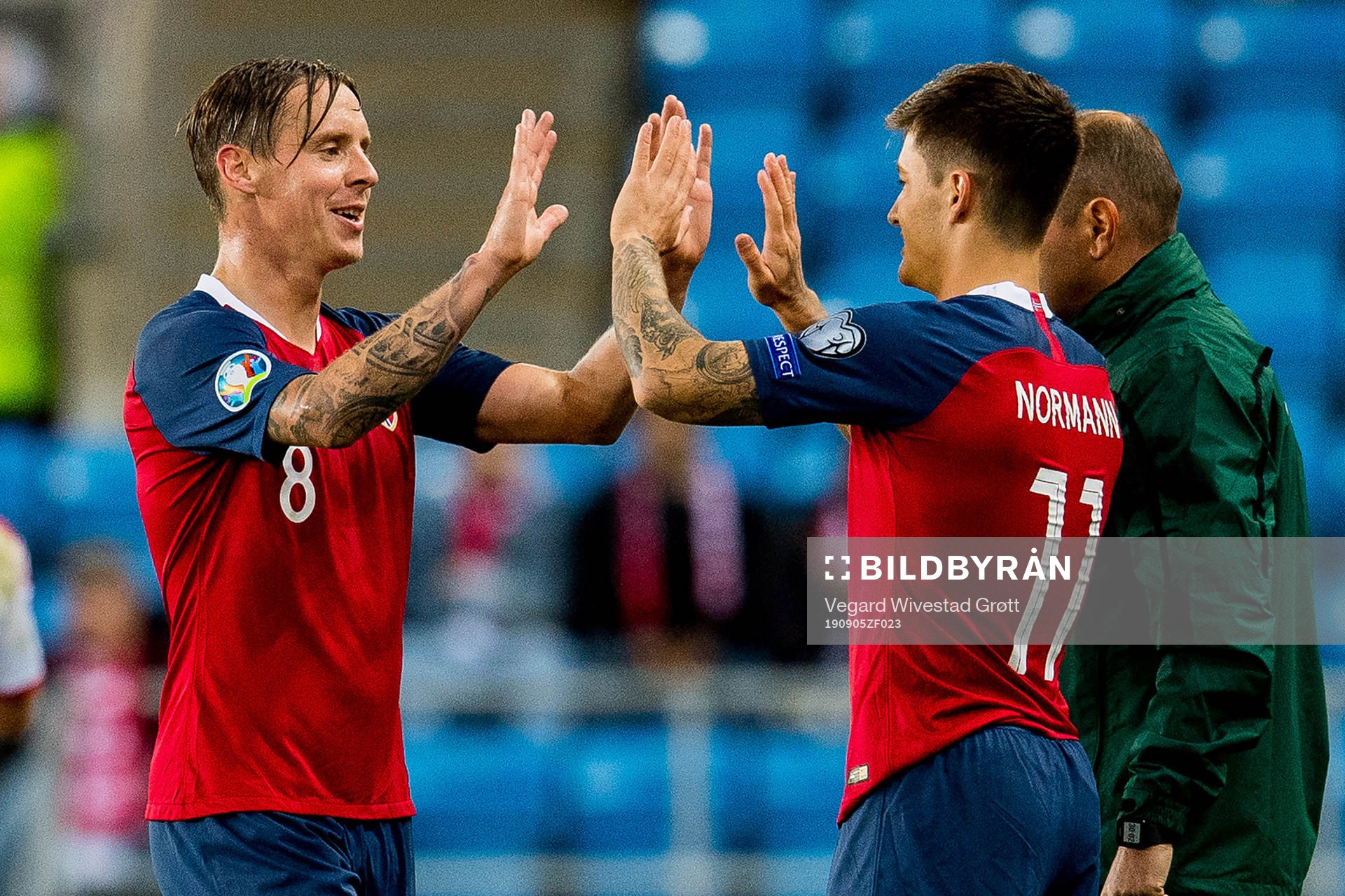 Stefan Johansen of Norway is being substituted with