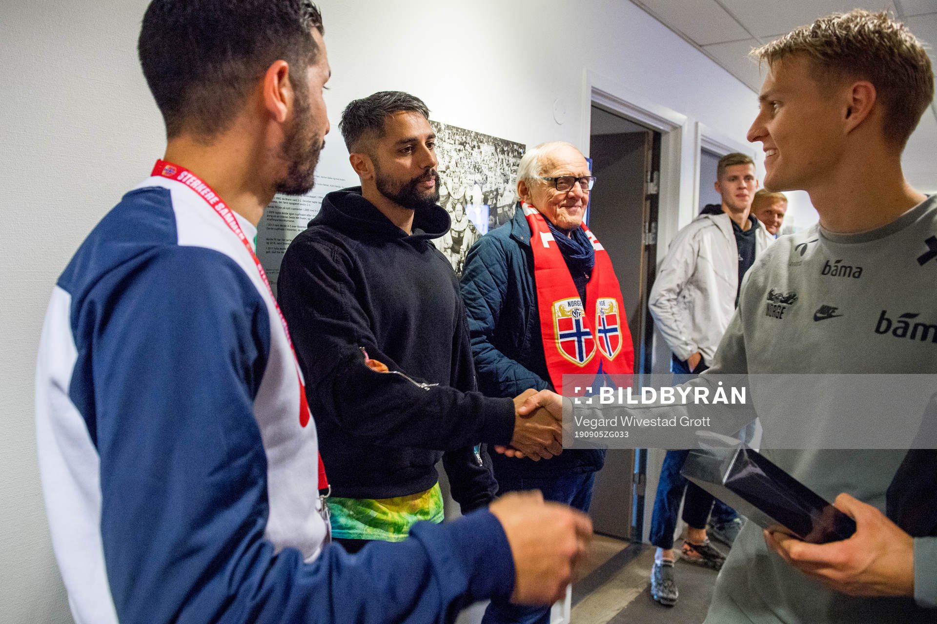Chirag from the rap duo Karpe and Martin Ødegaard of Norway