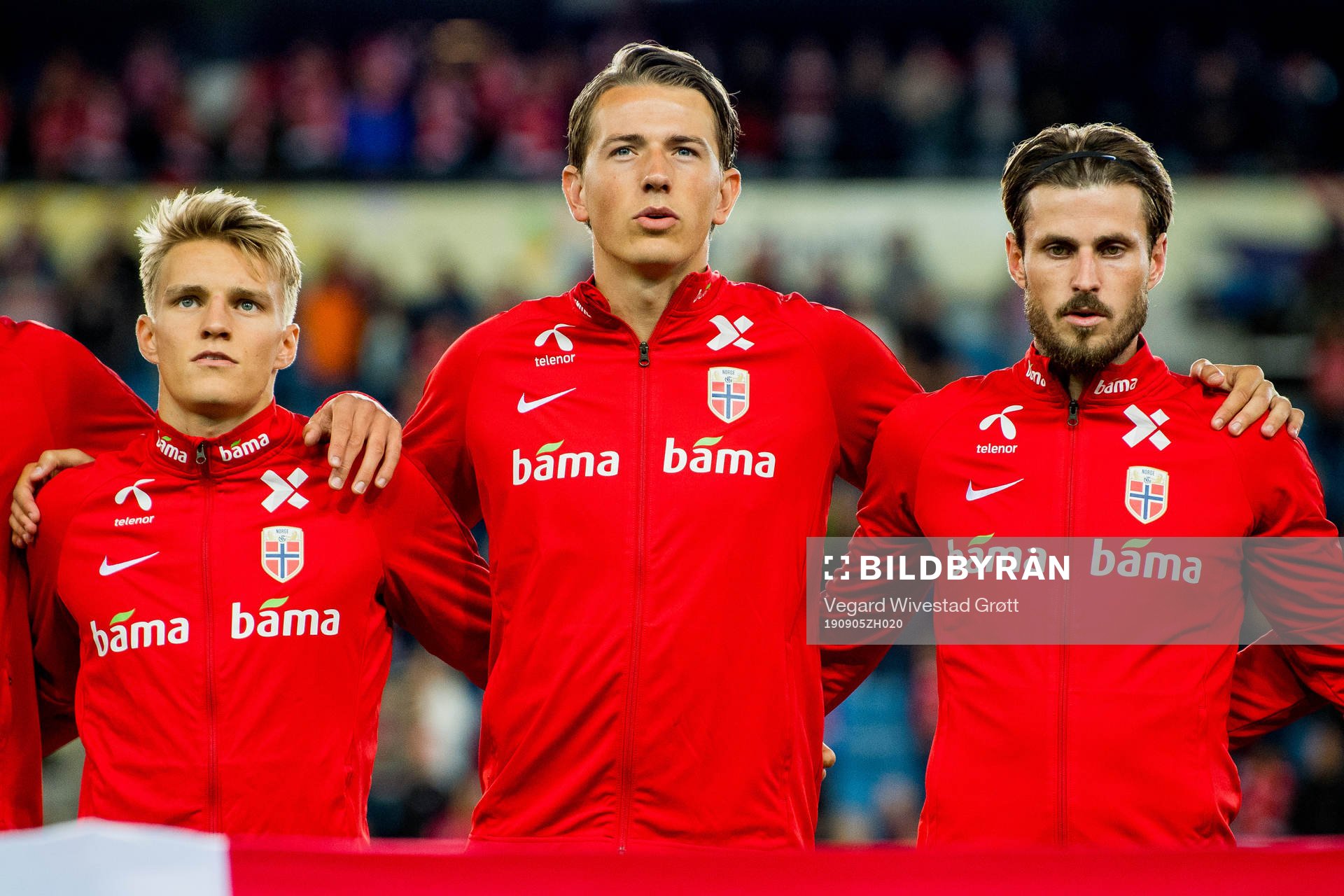 Martin Ødegaard, Sander Berge and Håvard Nordtveit of