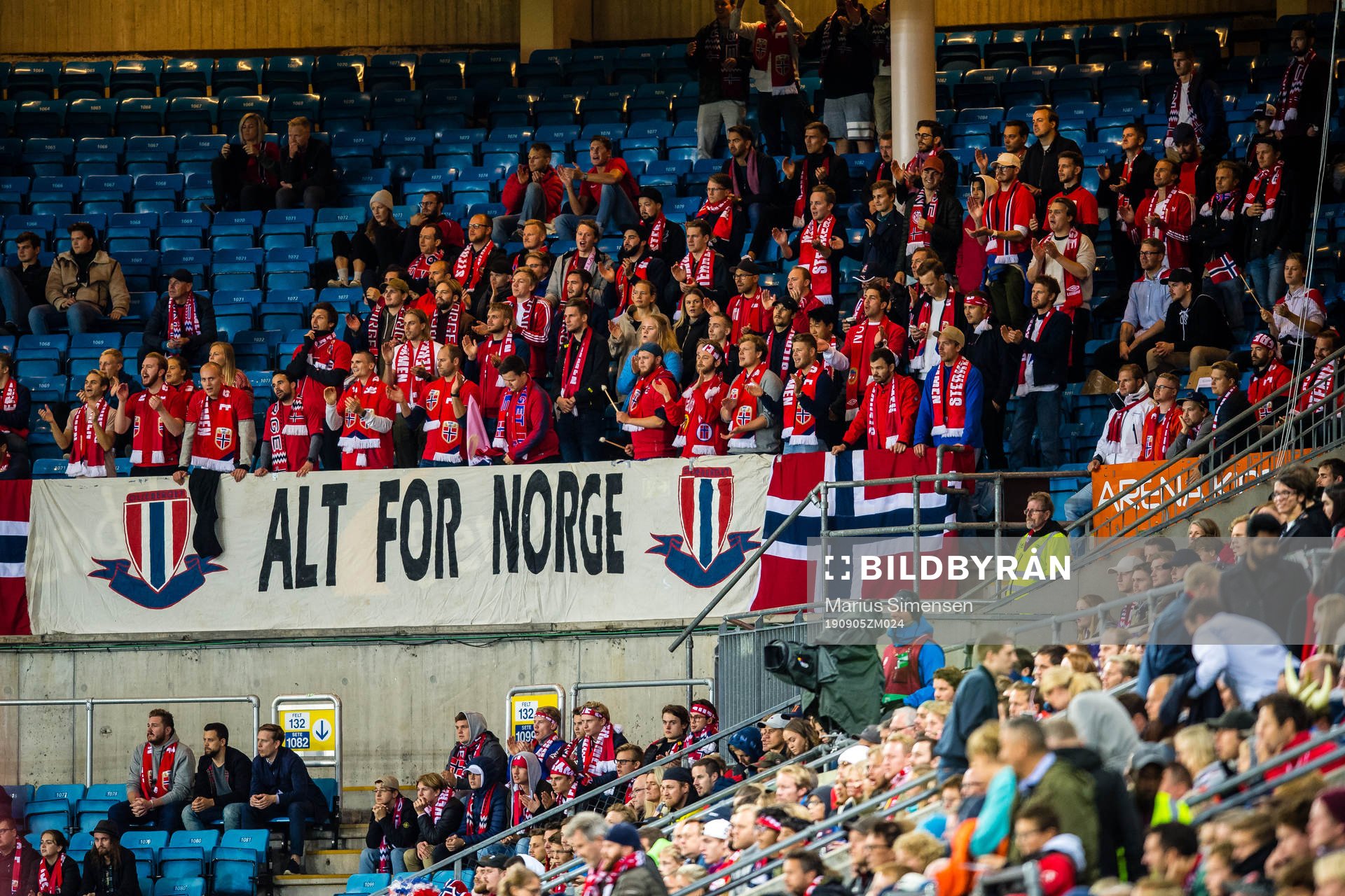 Spectators in the stands