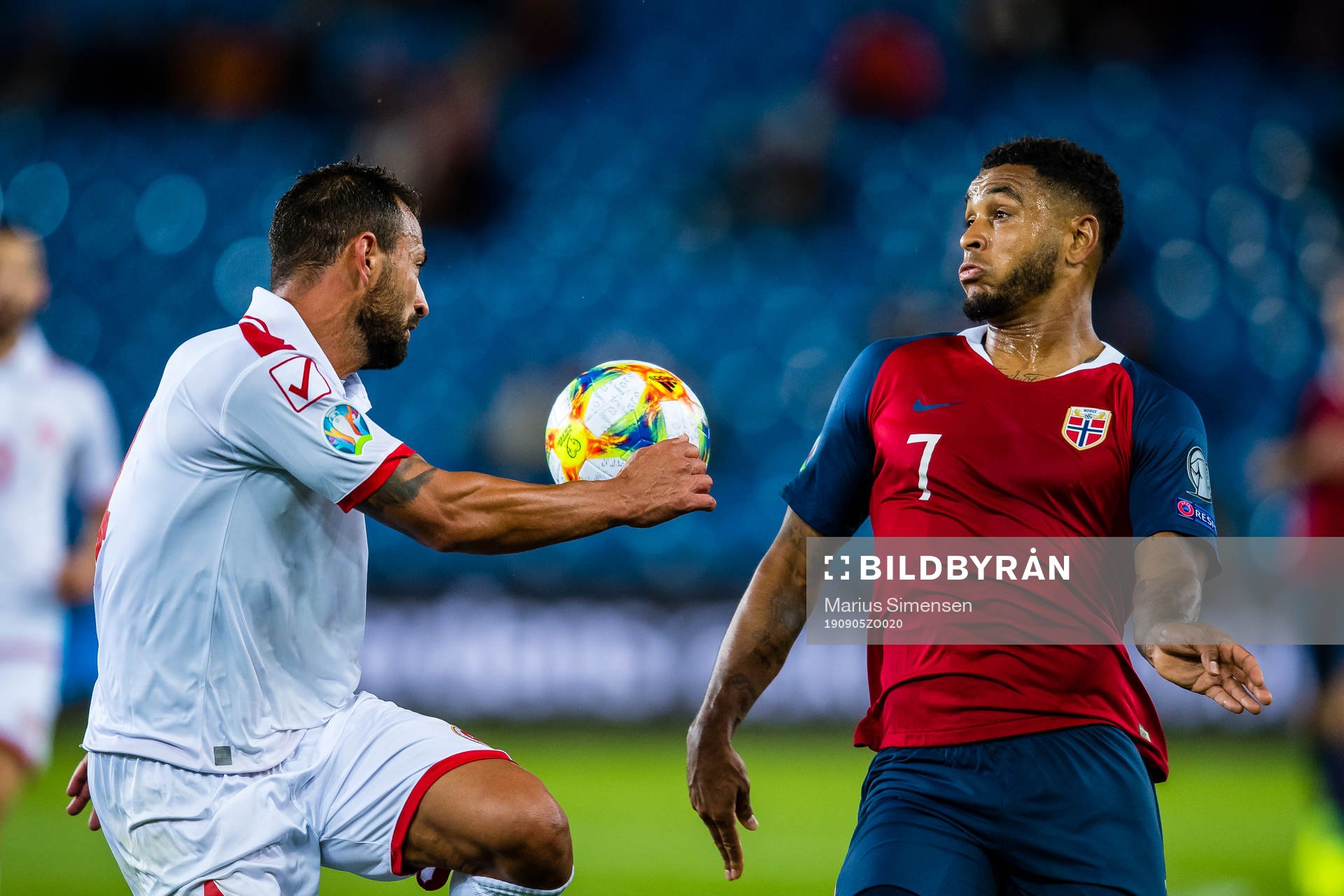 Steve Borg of Malta and Joshua King of Norway