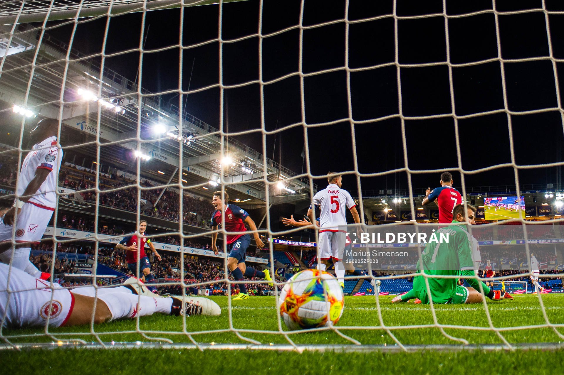 Sander Gard Bolin Berge of Norway celebrates