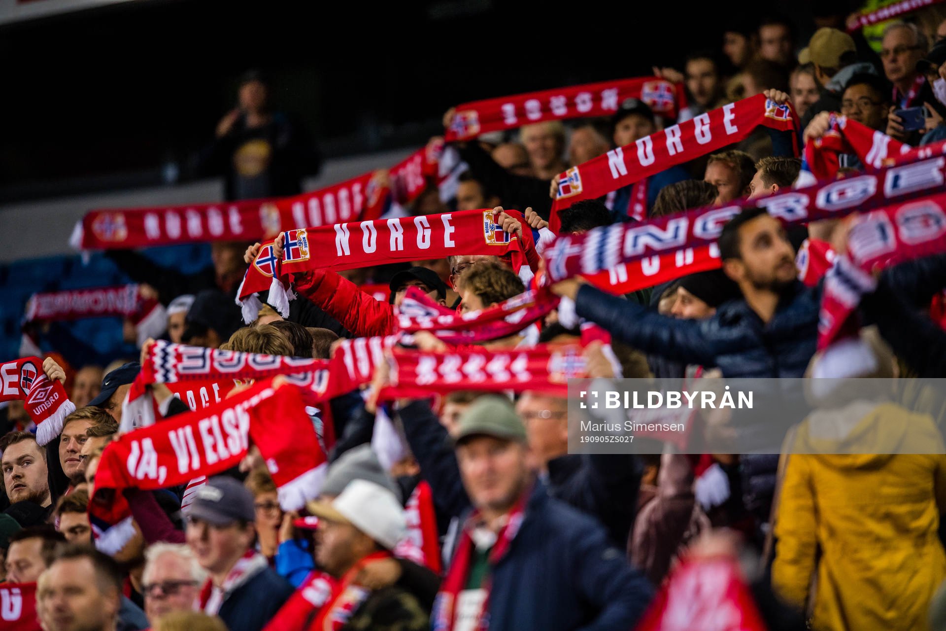 Spectators in the stands