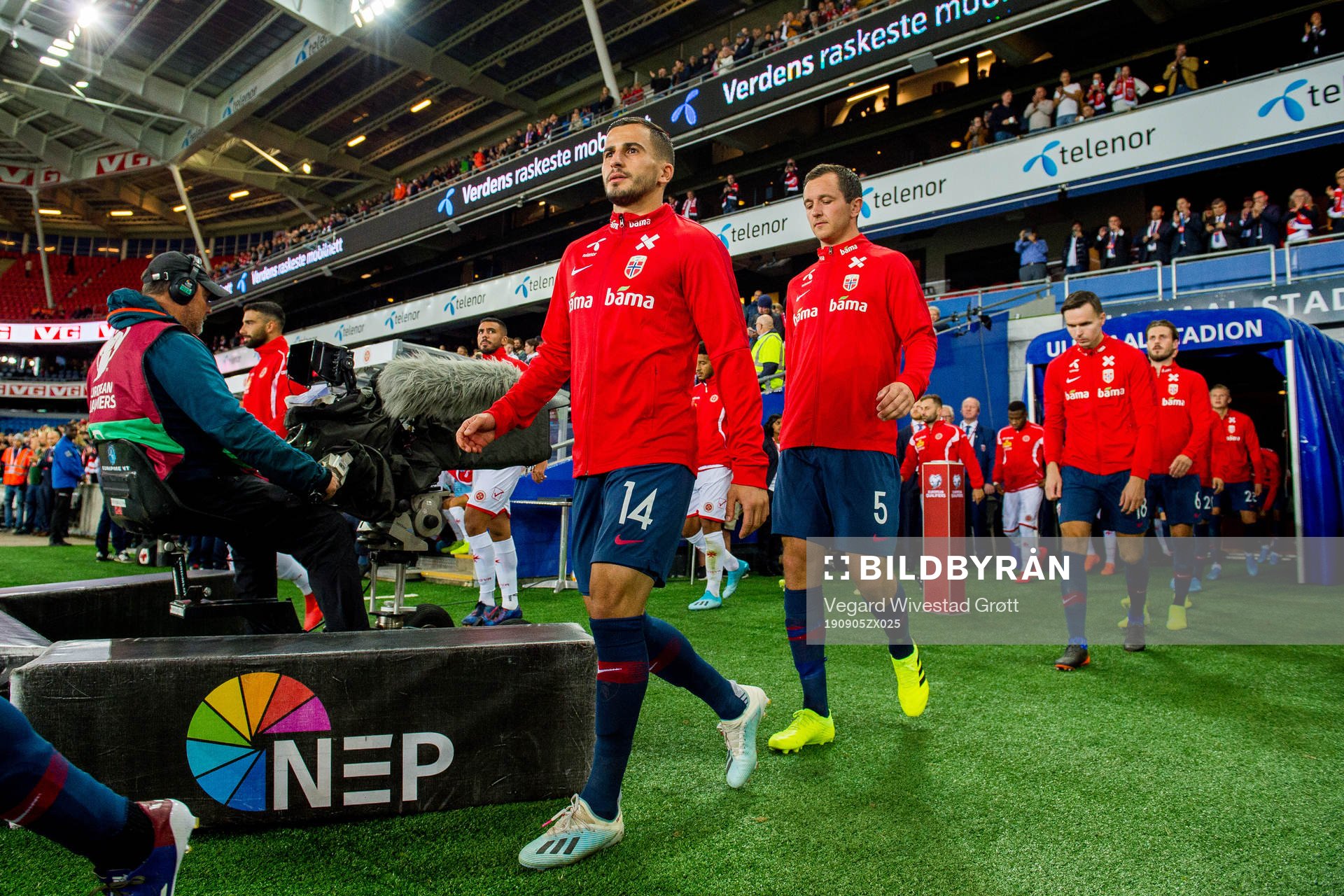 Omar Elabdellaoui and Even Hovland of Norway