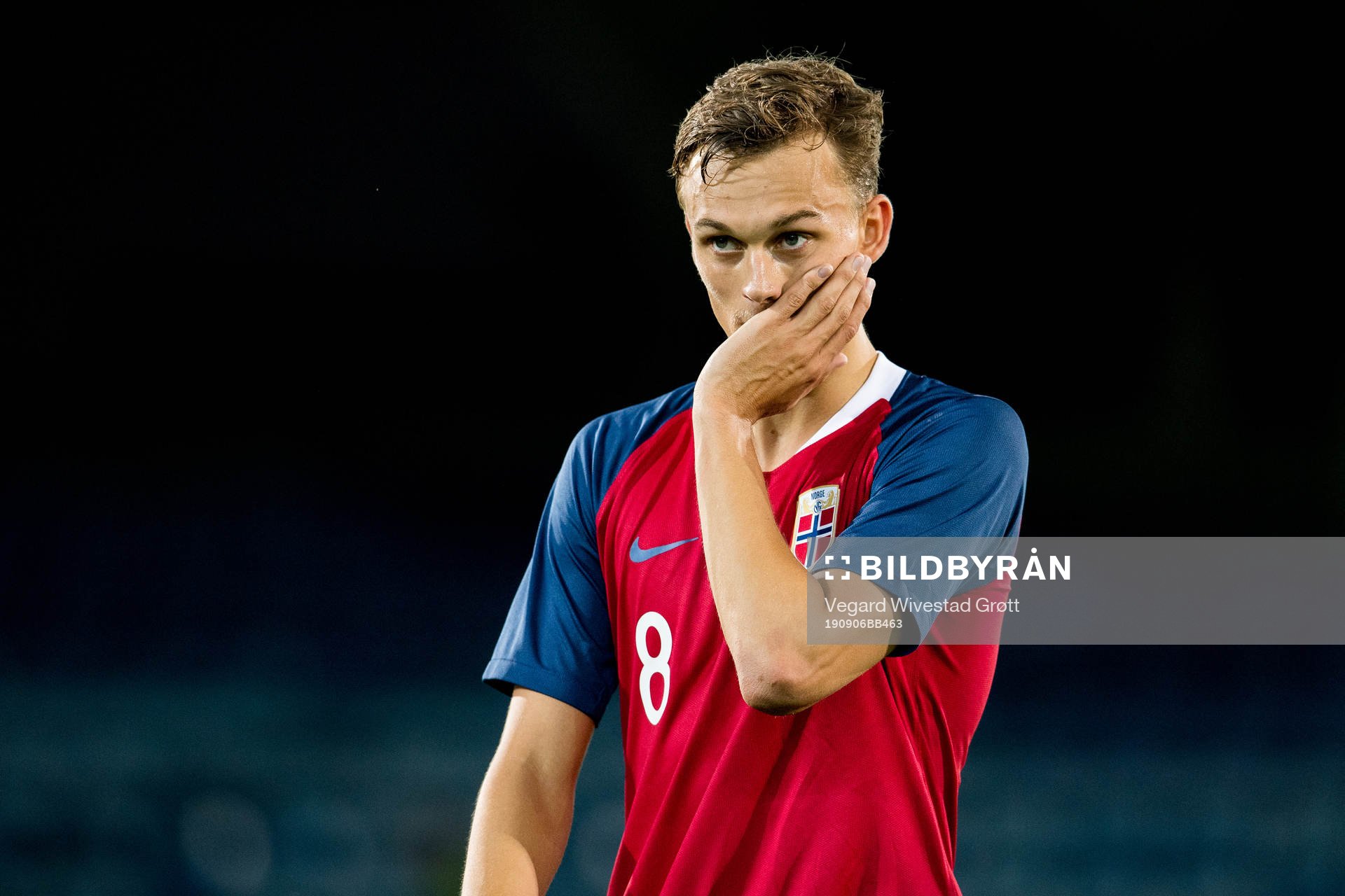 Emil Bohinen of Norway after the UEFA European Under-21 Qualifier football match between Norway and Cyprus on September 6, 2019 in Drammen.