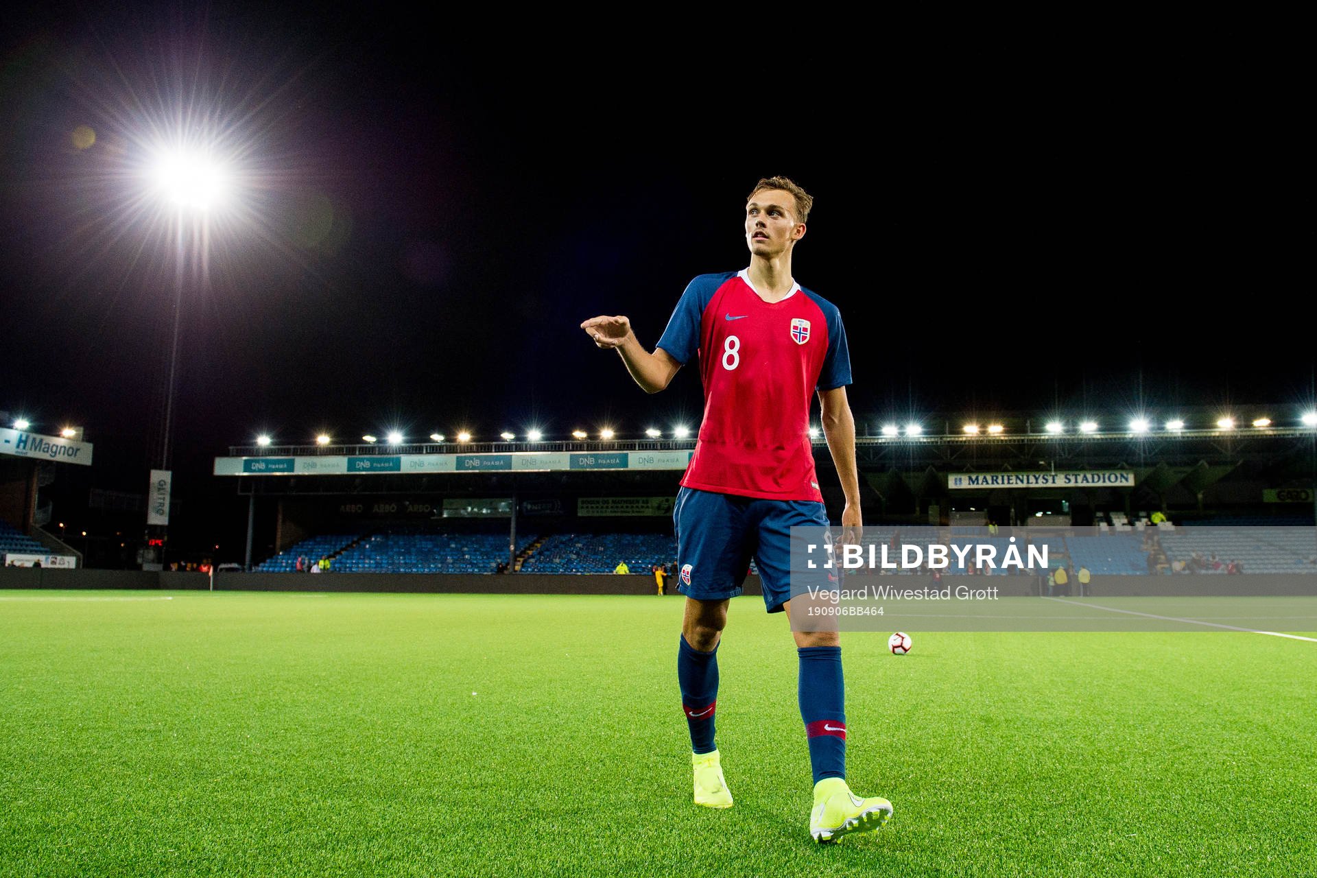 Emil Bohinen of Norway after the UEFA European Under-21 Qualifier football match between Norway and Cyprus on September 6, 2019 in Drammen.