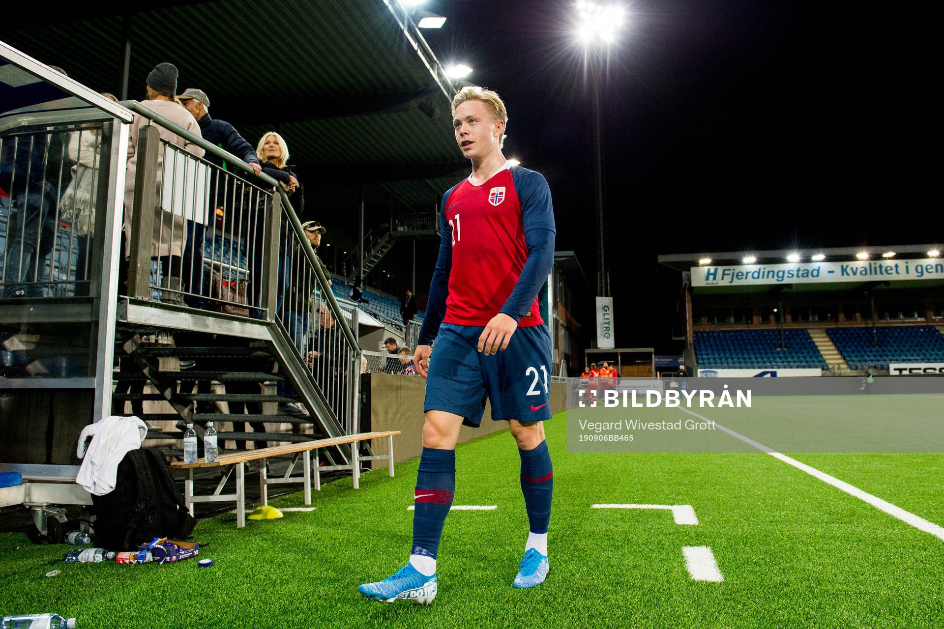 Ola Brynhildsen of Norway after the UEFA European Under-21 Qualifier football match between Norway and Cyprus on September 6, 2019 in Drammen.