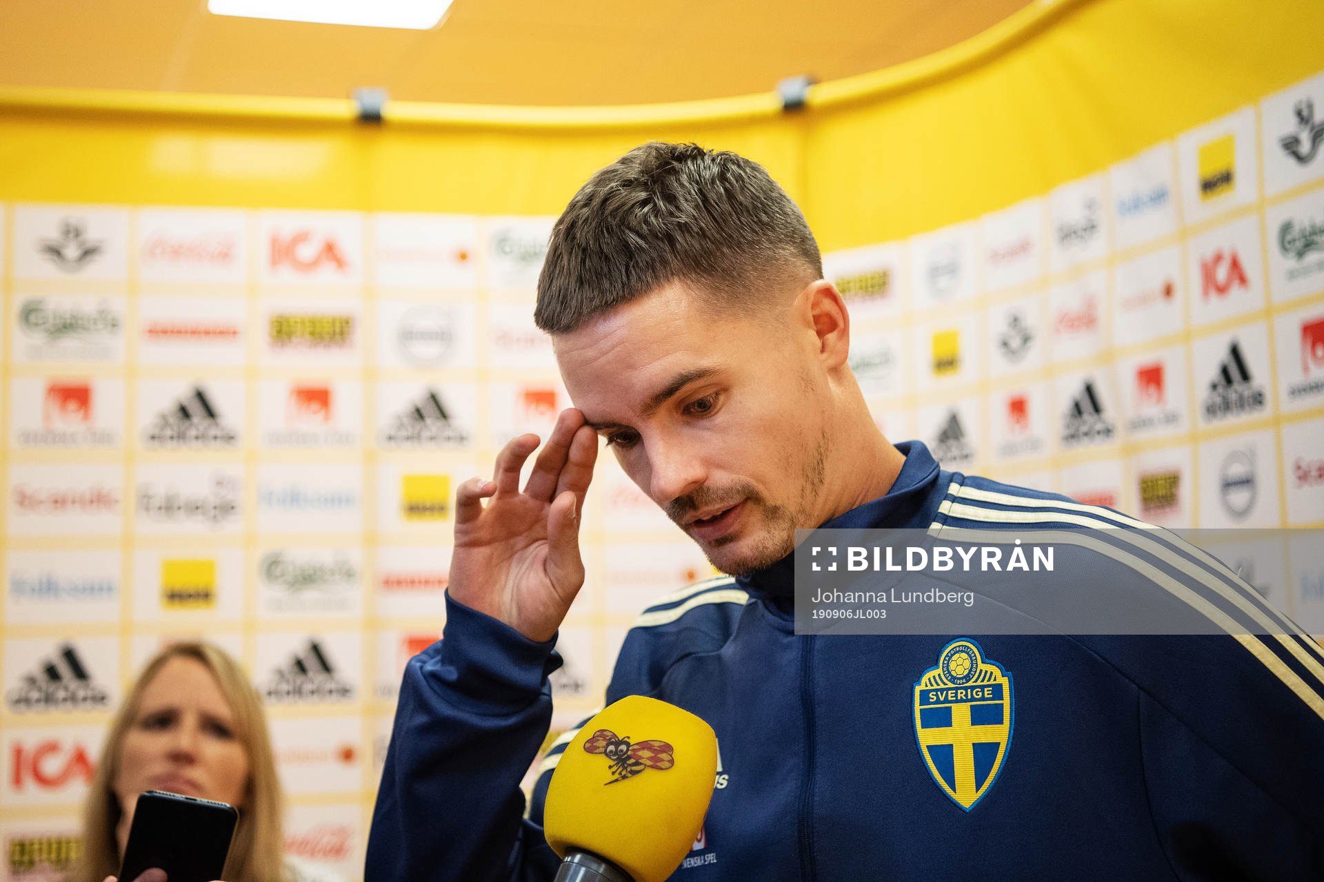 Mikael Lustig of the Swedish national football team