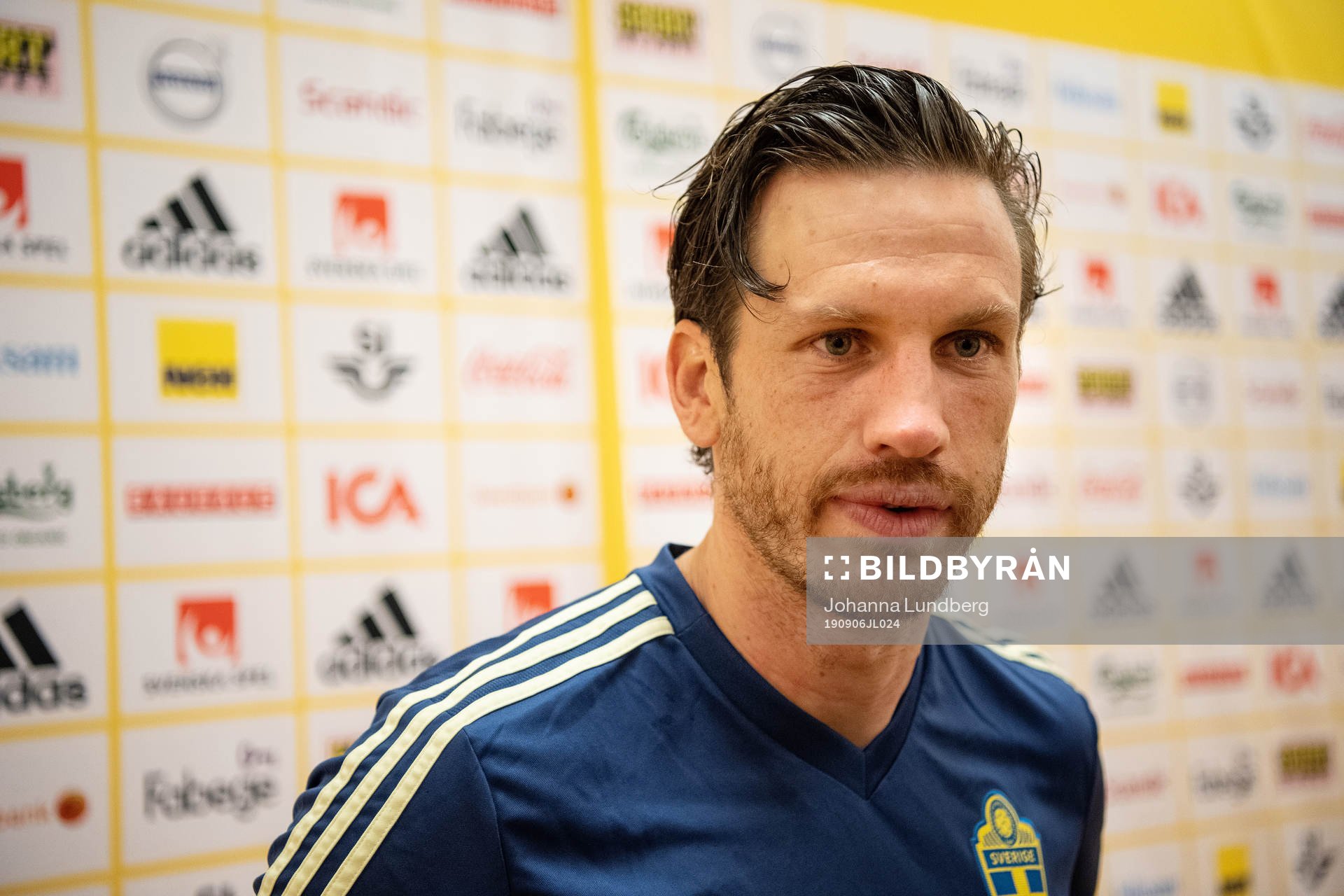 Gustav Svensson of the Swedish national football team