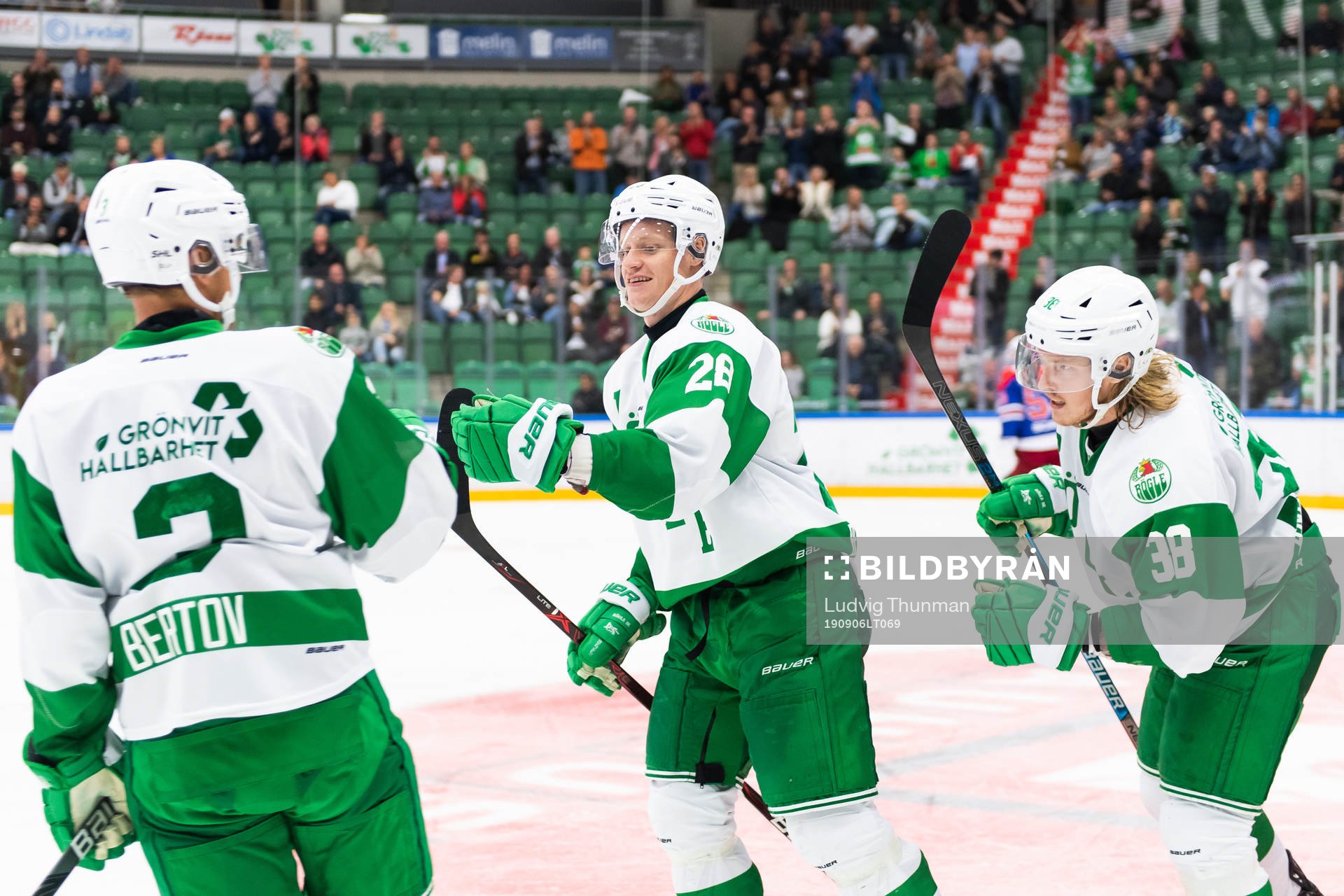 Rögles Sebastian Cederle, Anton Bengtsson och Erik