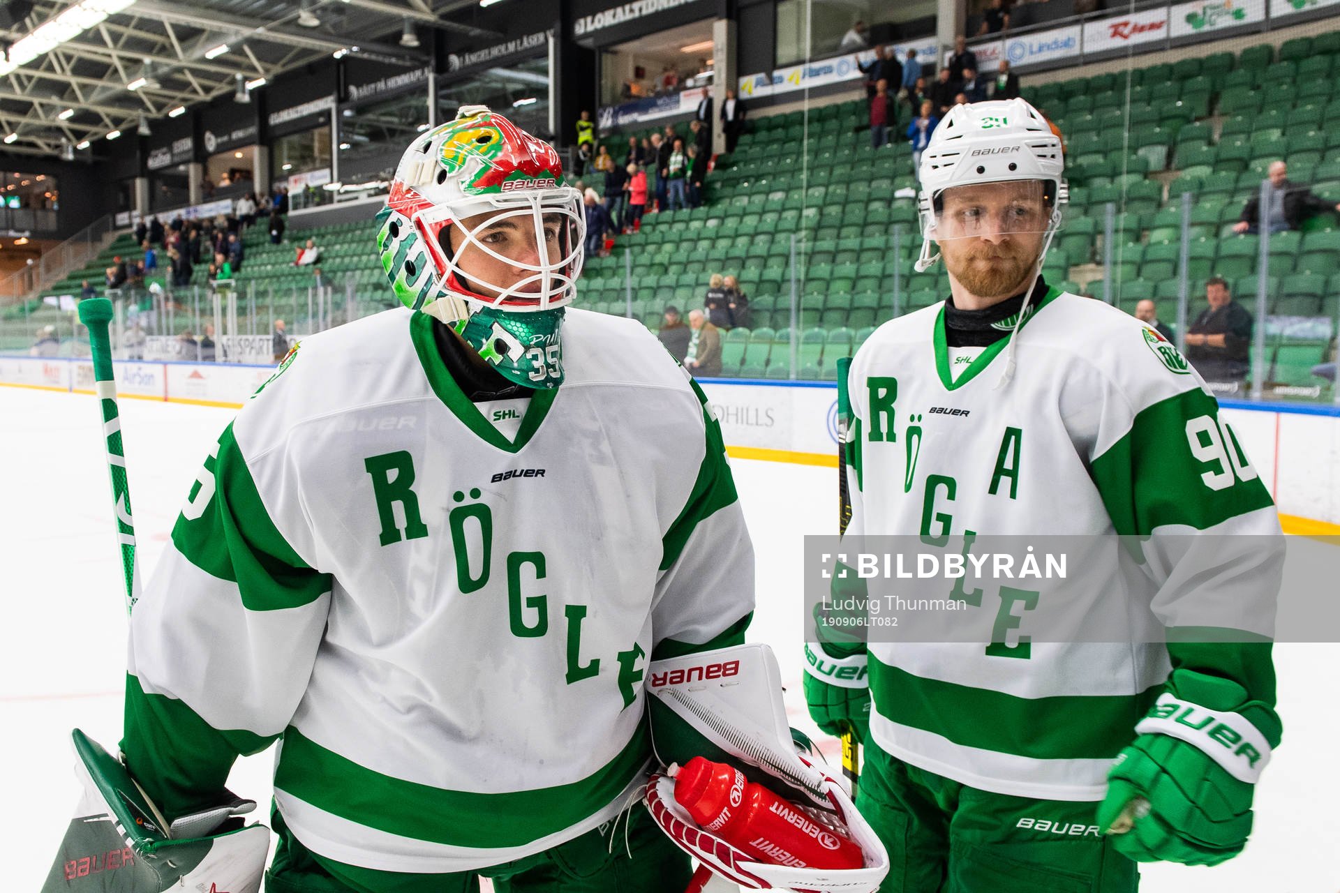 Rögles målvakt Roman Will och Ted Brithén