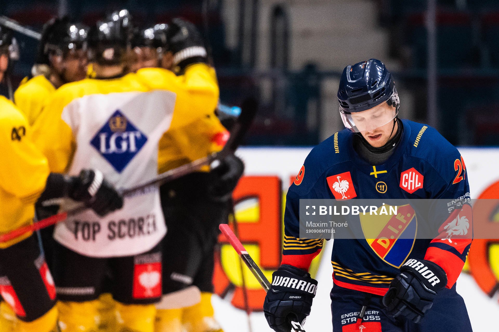 Sebastian Strandberg of Djurgården looks dejected