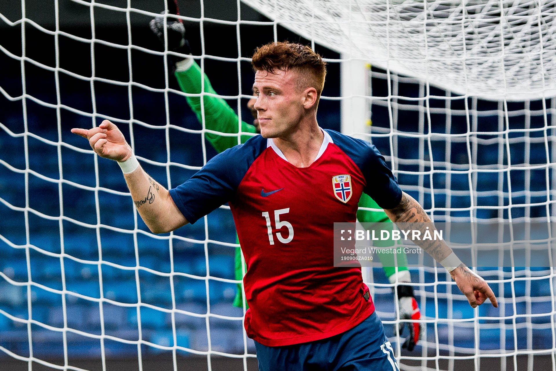 Tobias Heintz of Norway celebrates