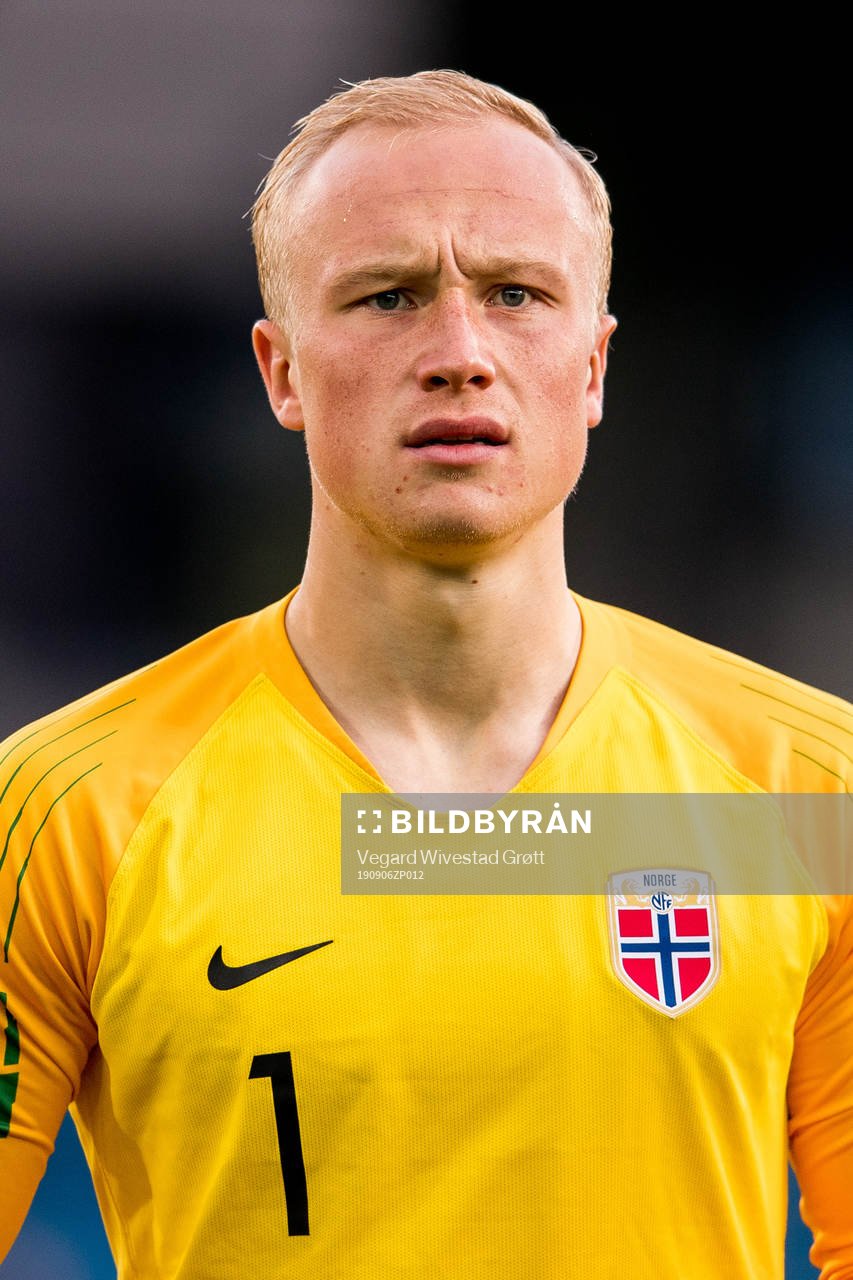 Goalkeeper Julian Faye Lund of Norway
