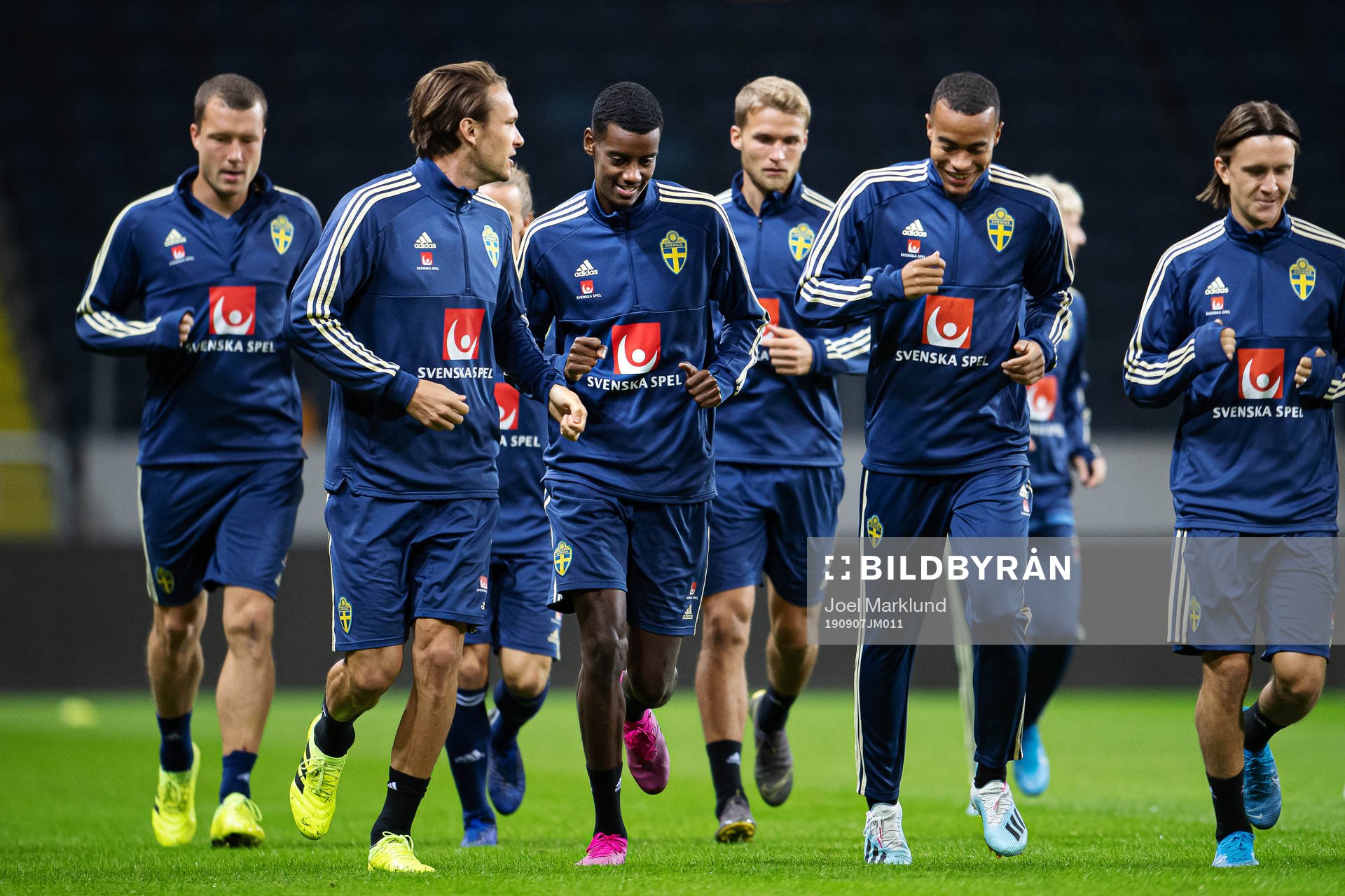 Albin Ekdal, Alexander Isak and Robin Quaison of the