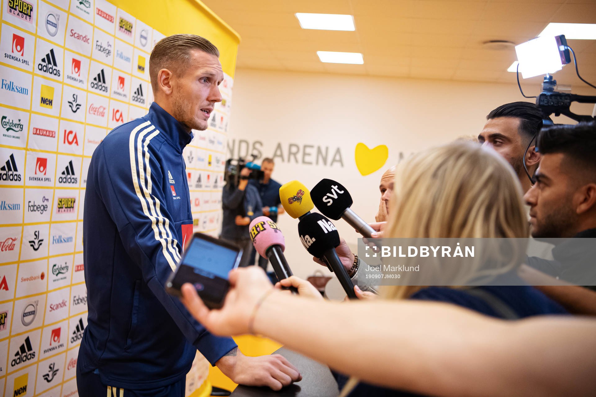 Goalkeeper Robin Olsen of the Swedish national football team