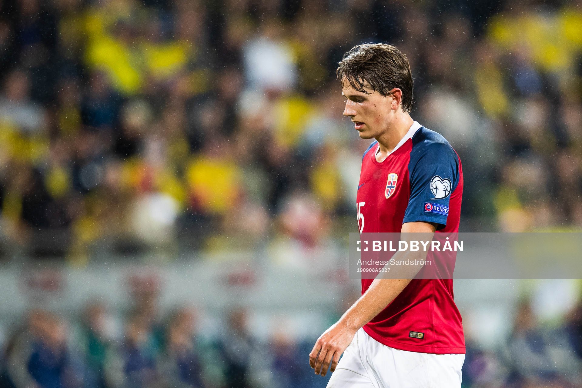 Sander Berge of Norway looks dejected