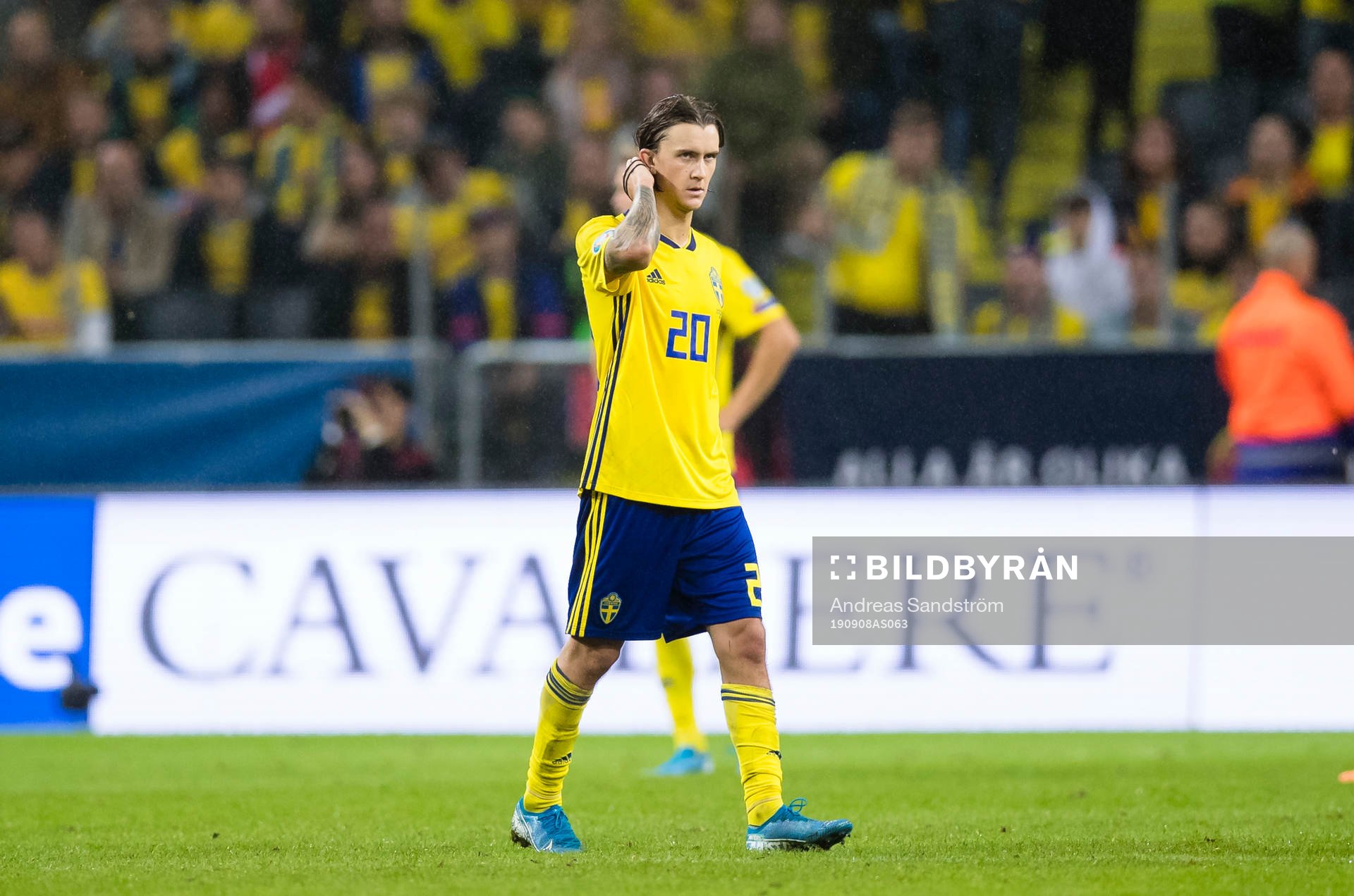 Kristoffer Olsson of Sweden looks dejected