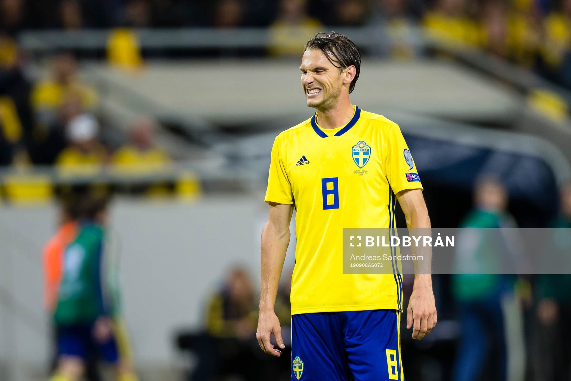 Albin Ekdal of Sweden looks dejected