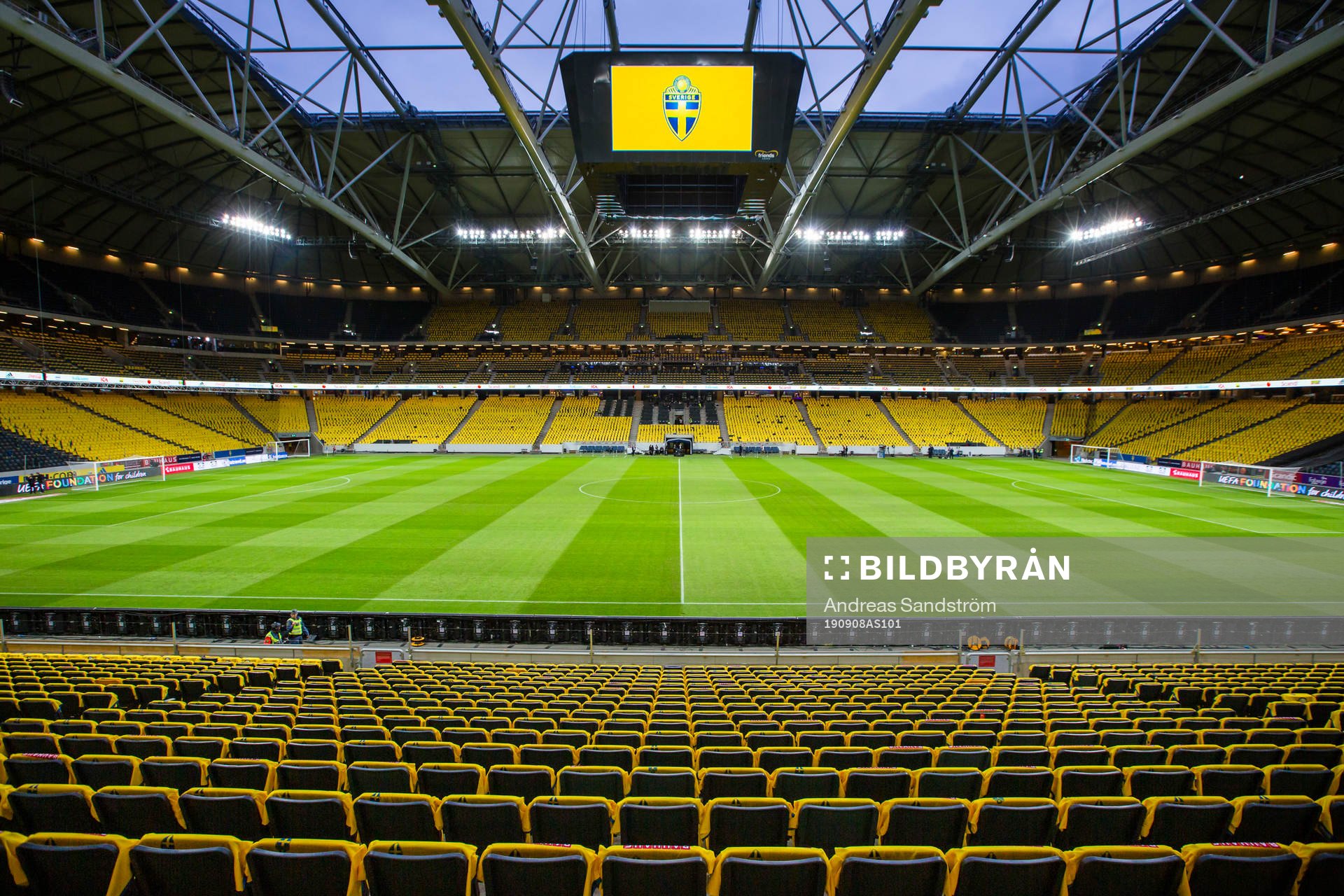 General view of Friends Arena