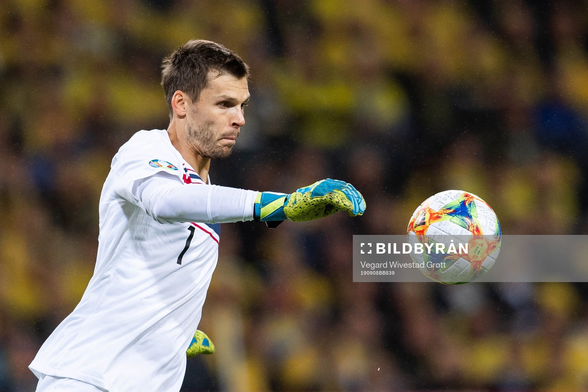 Goalkeeper Rune Almenning Jarstein of Norway