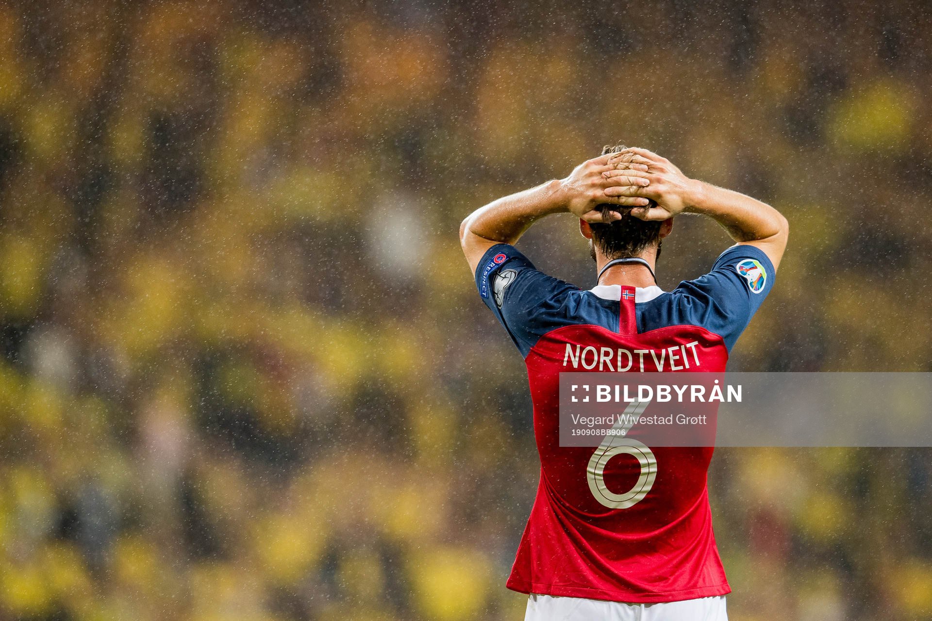Håvard Nordtveit of Norway looks dejected