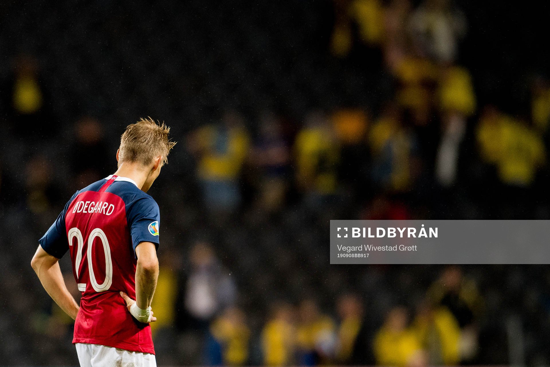 Martin Ødegaard of Norway looks dejected