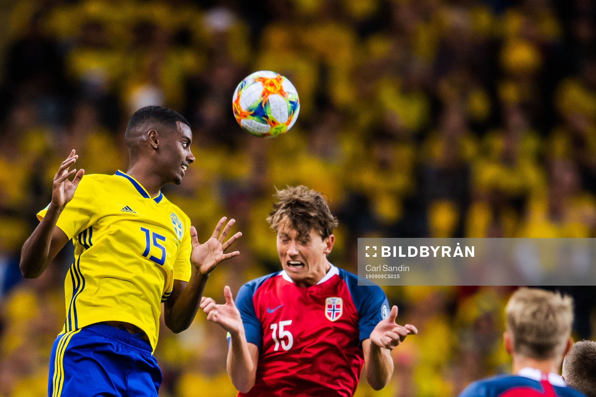 Alexander Isak of Sweden and Sander Berge of Norway