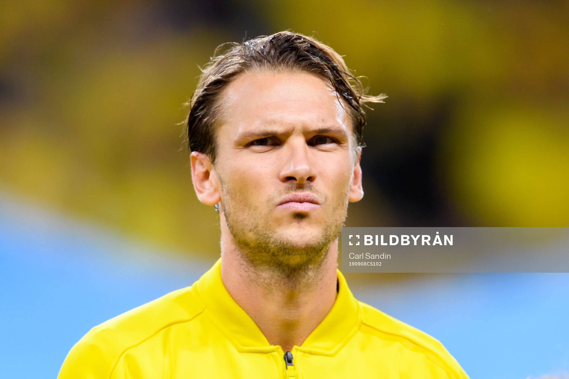 Albin Ekdal of Sweden at lineup